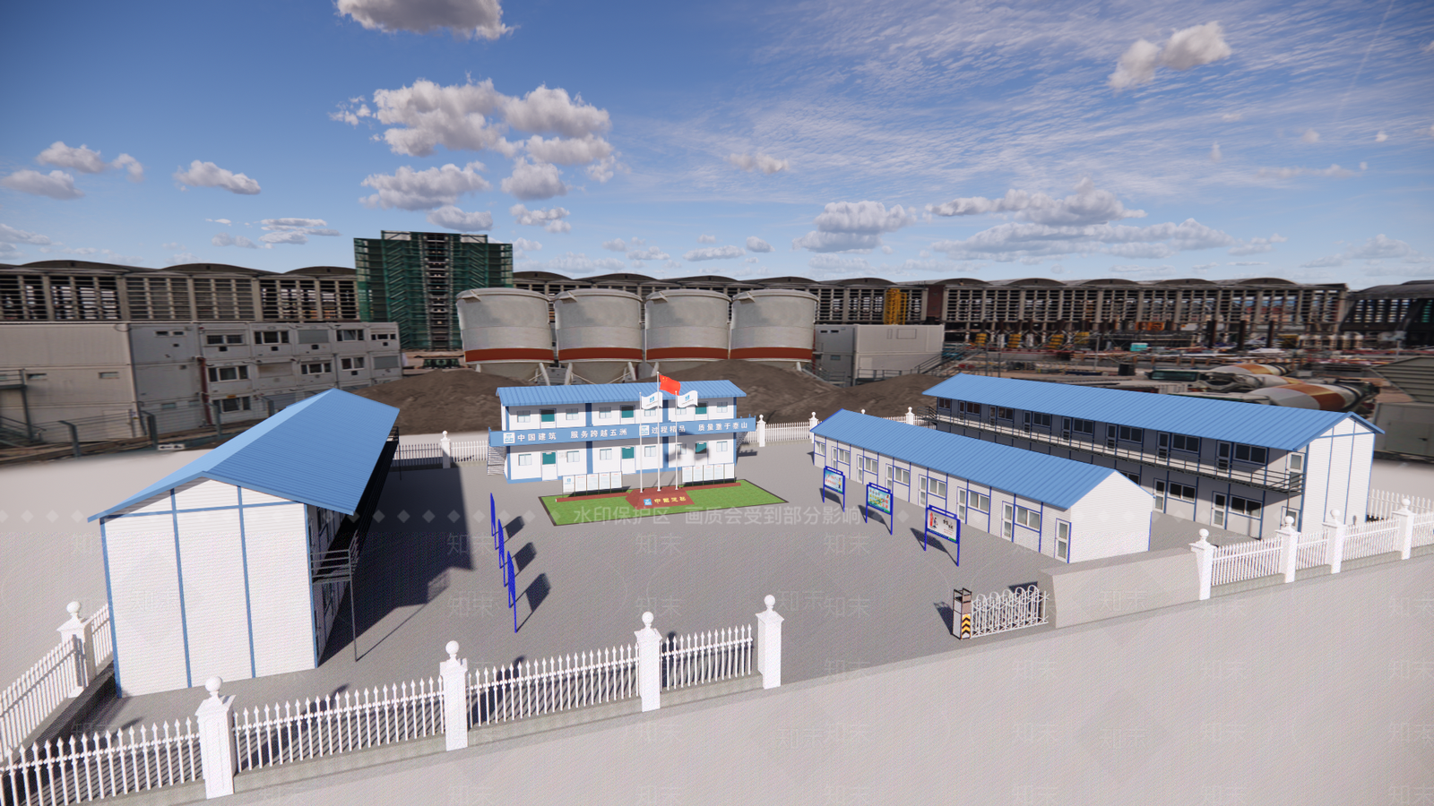 现代工地板房SU模型下载【ID:1137596845】