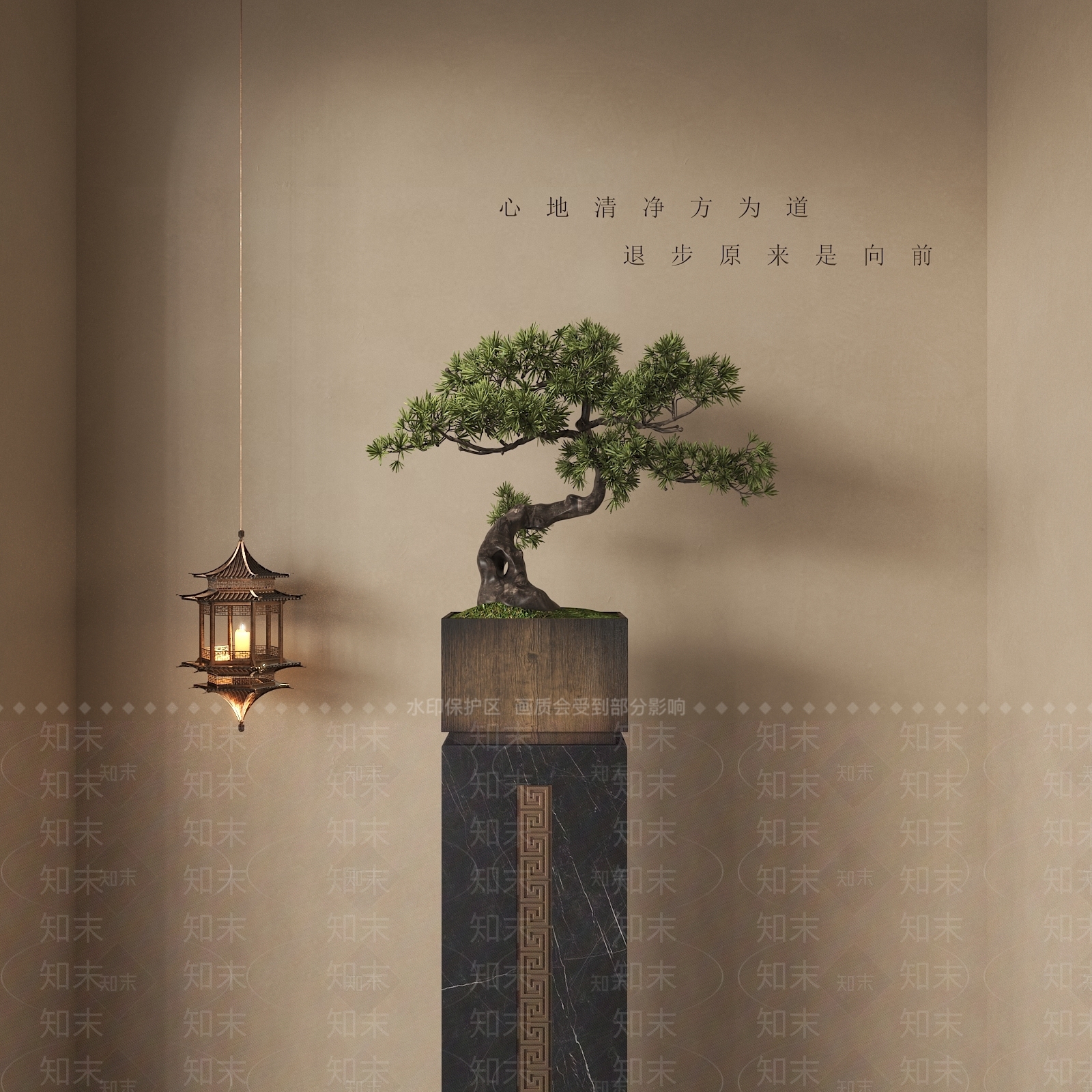 新中式盆景3D模型下载【ID:1137605521】