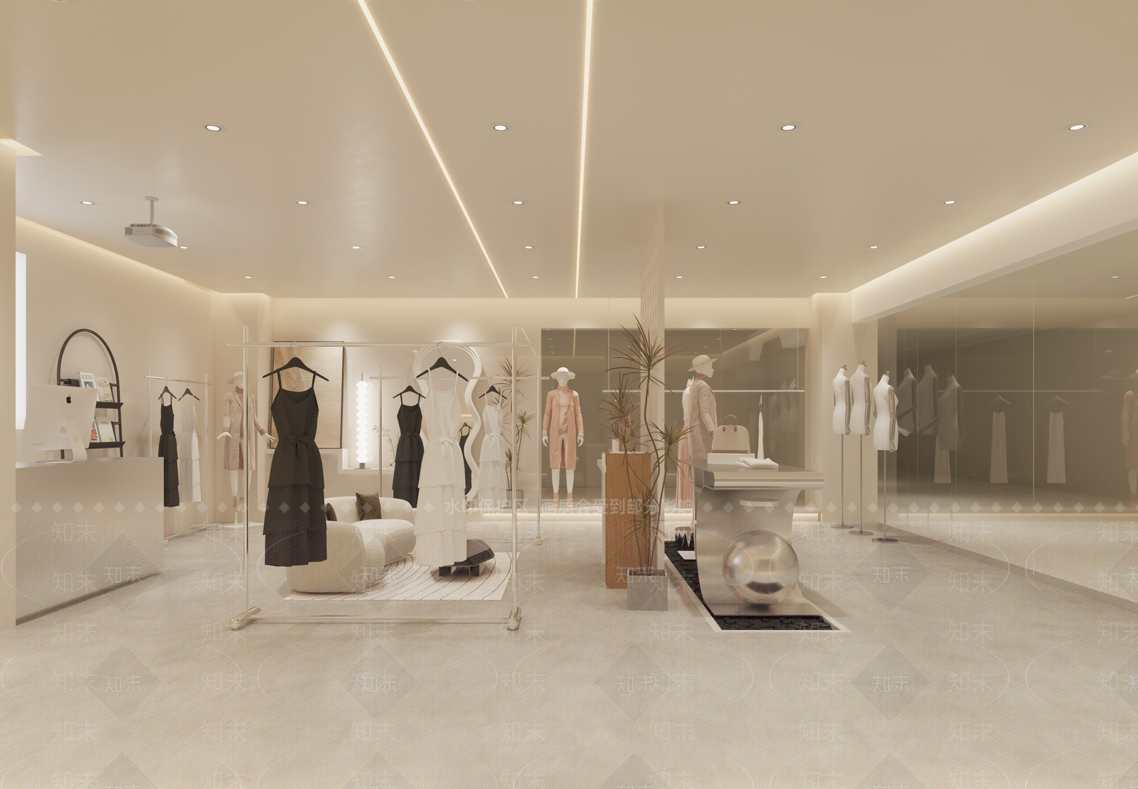现代服装鞋店3D模型下载【ID:1137615279】