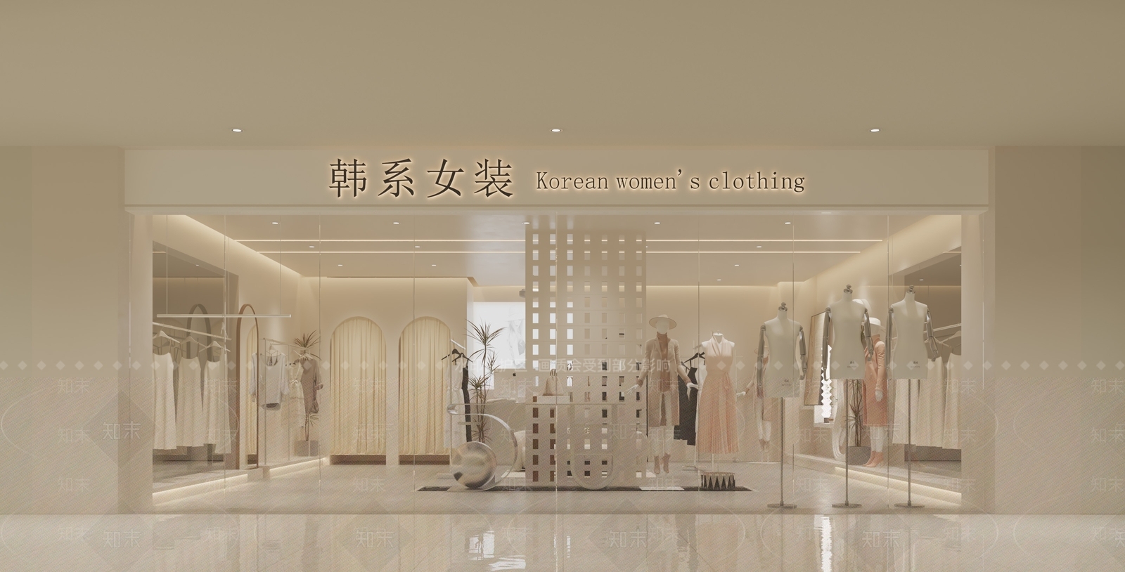 现代服装鞋店3D模型下载【ID:1137615279】