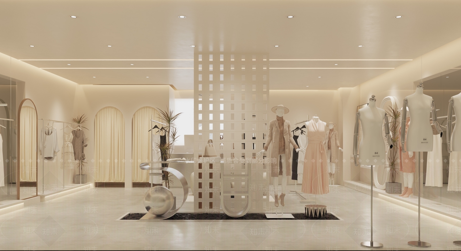 现代服装鞋店3D模型下载【ID:1137615279】