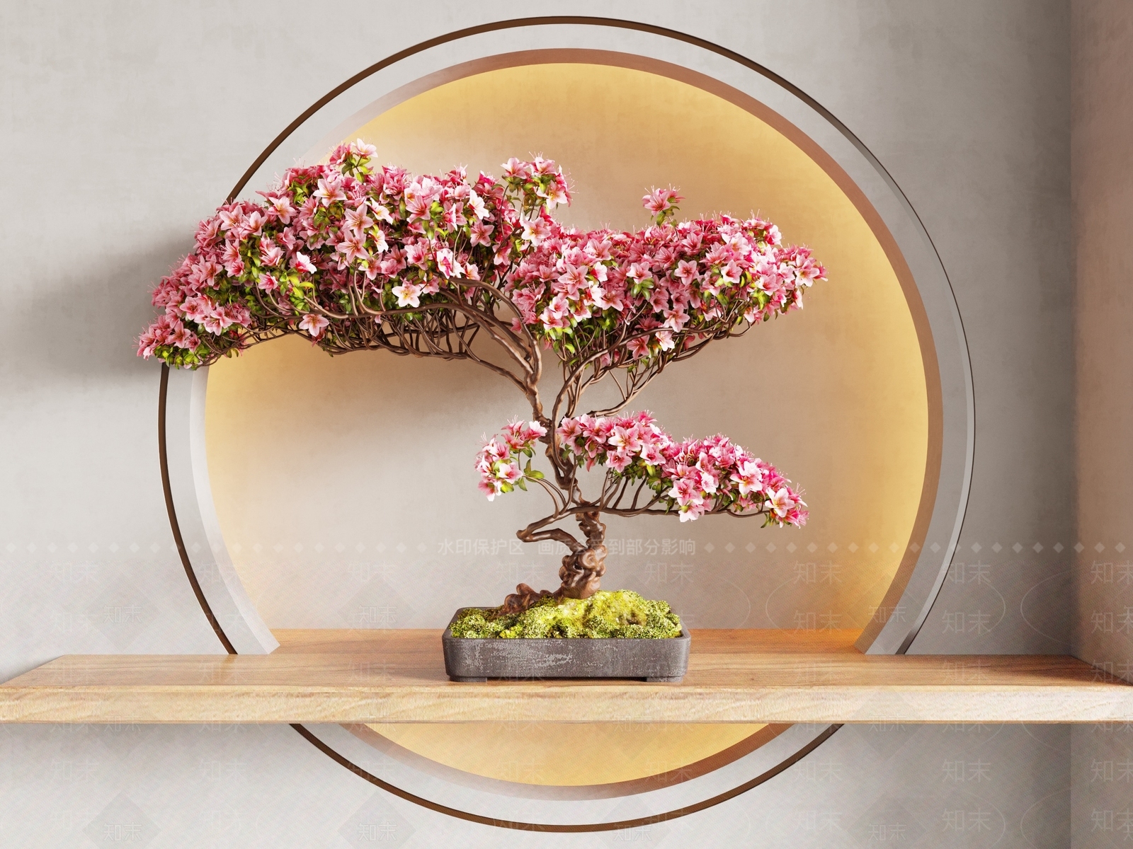 新中式盆景3D模型下载【ID:1137613570】