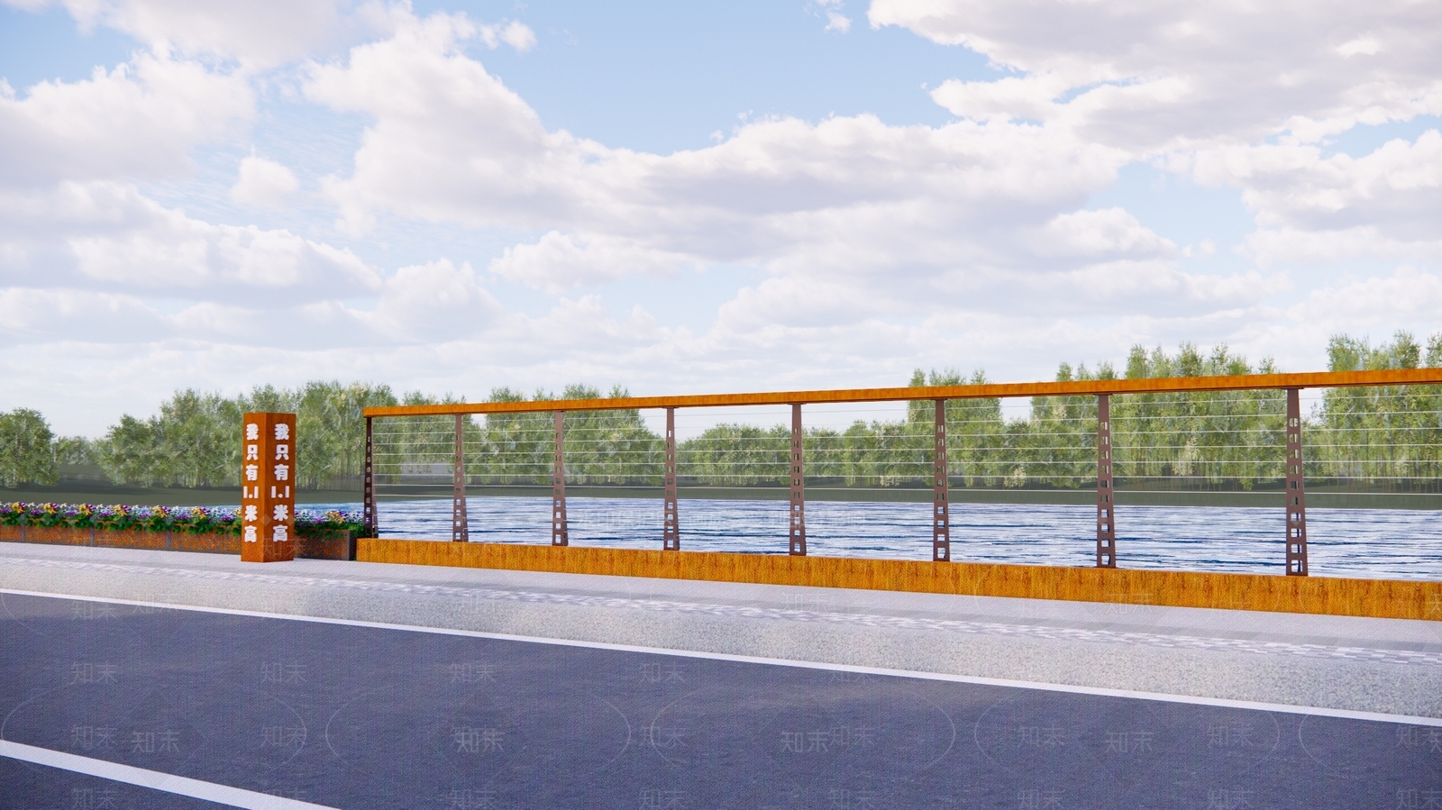 现代不锈钢栏杆SU模型下载【ID:1137614018】