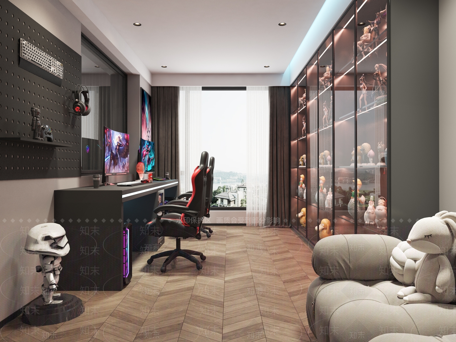 现代电竞房3D模型下载【ID:1137619150】
