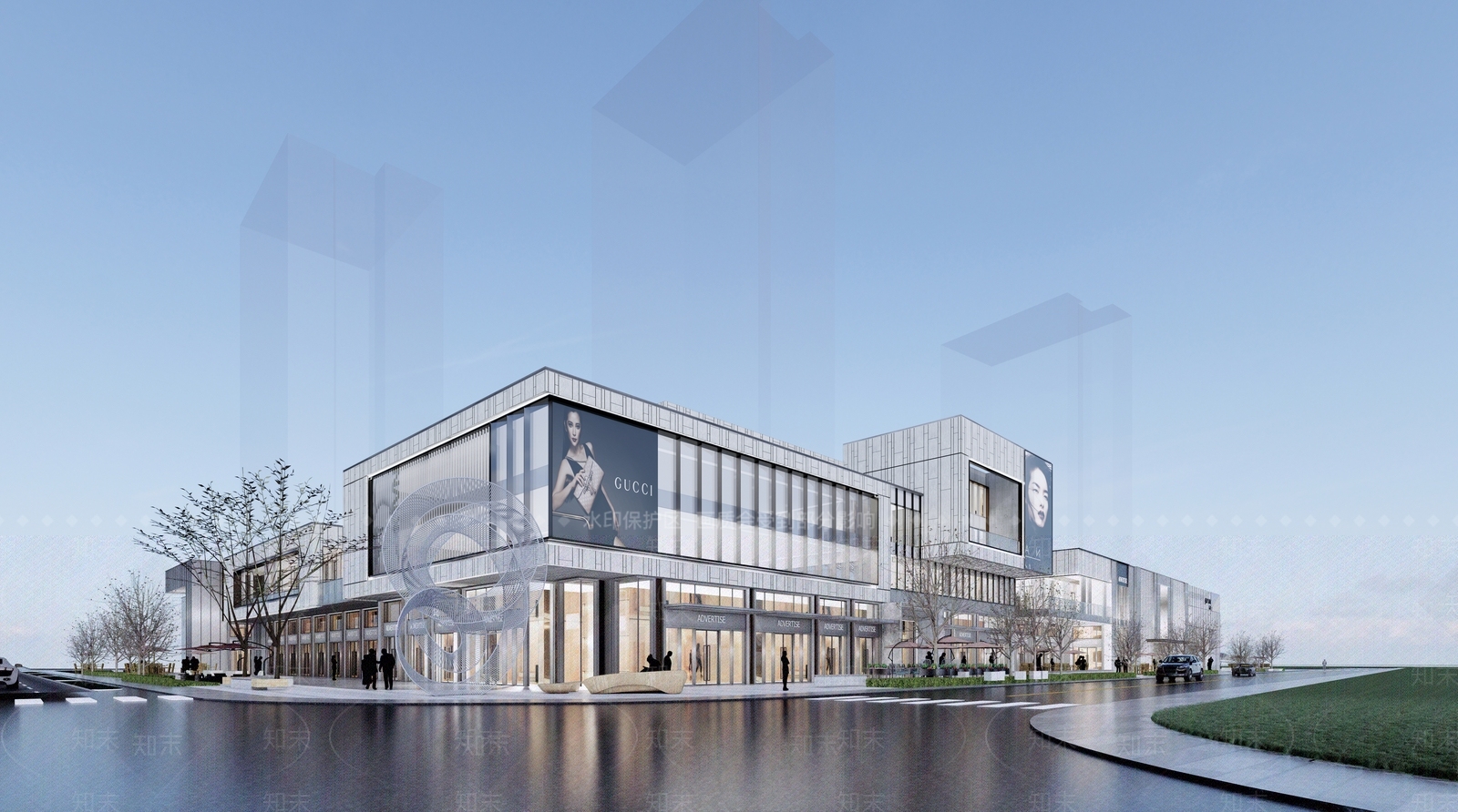 现代简洁商业多层SU模型下载【ID:1137620845】