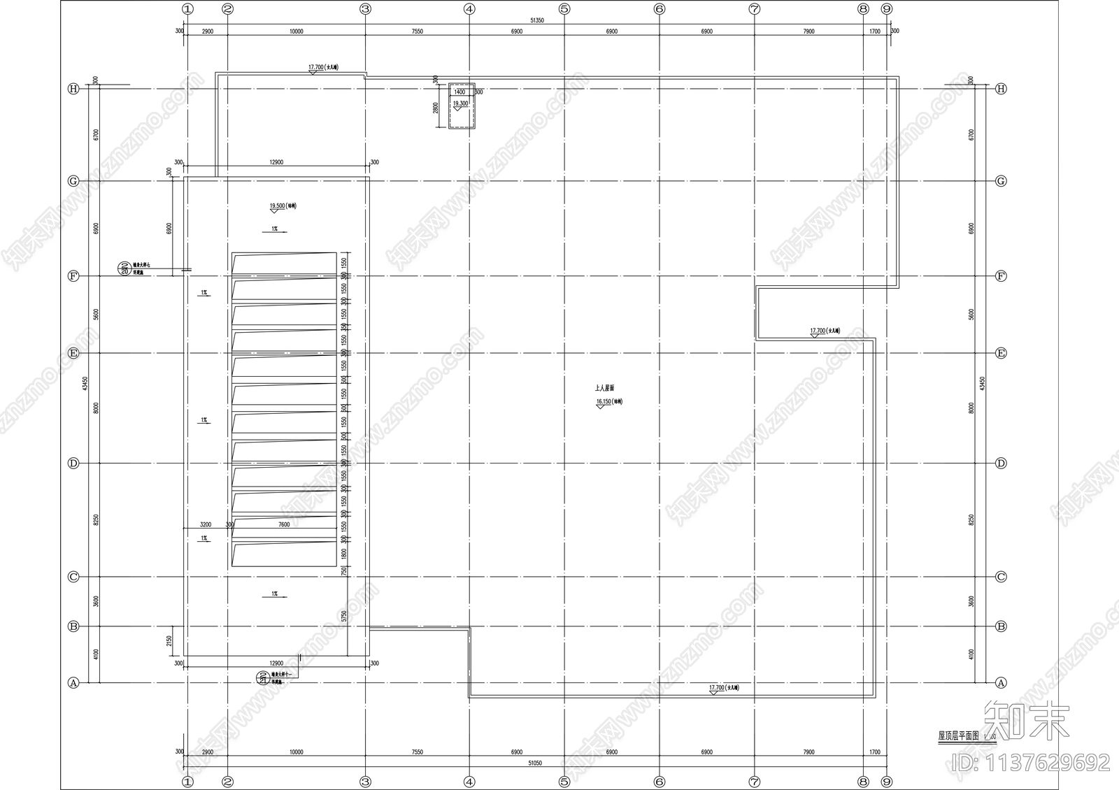 食堂建筑cad施工图下载【ID:1137629692】