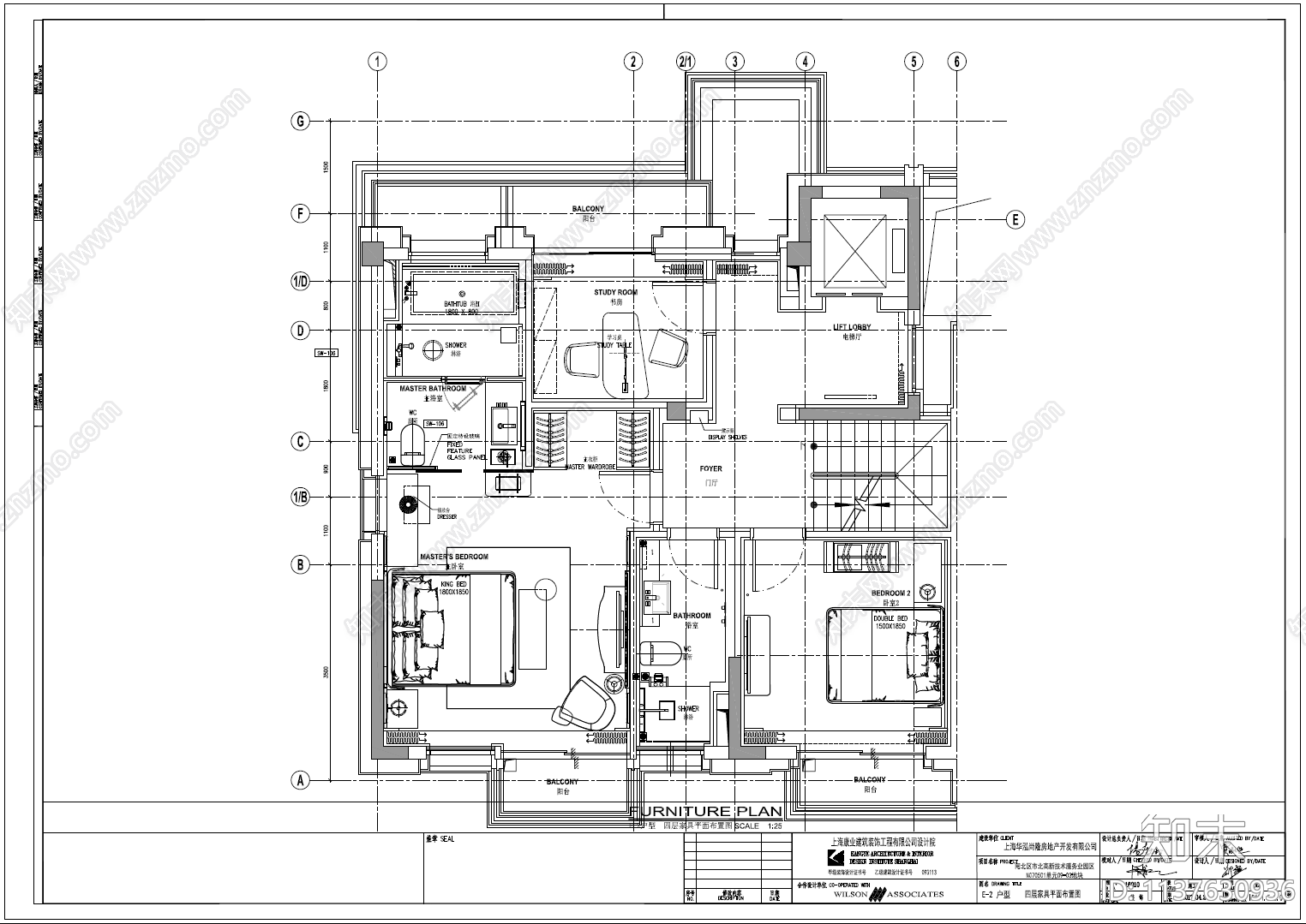 叠拼别墅室内cad施工图下载【ID:1137630936】