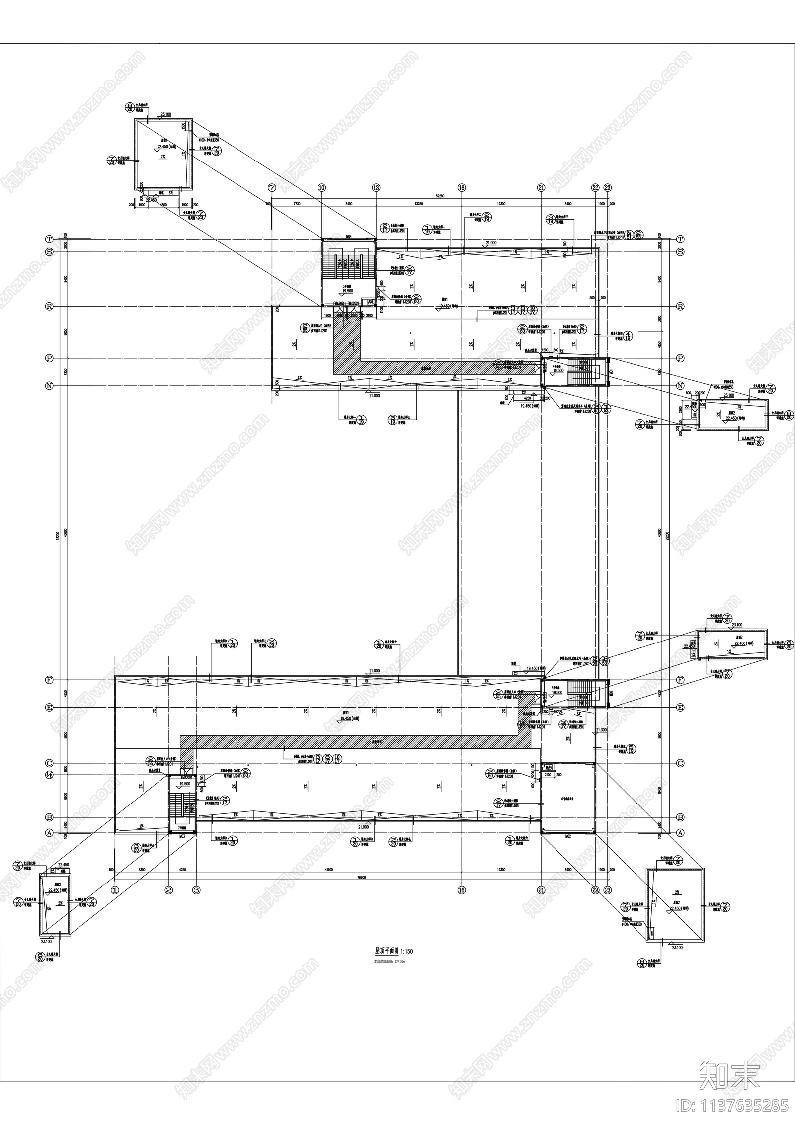 职业学校教学楼cad施工图下载【ID:1137635285】