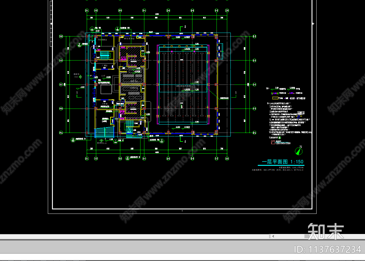 学校体育馆建筑施工图下载【ID:1137637234】