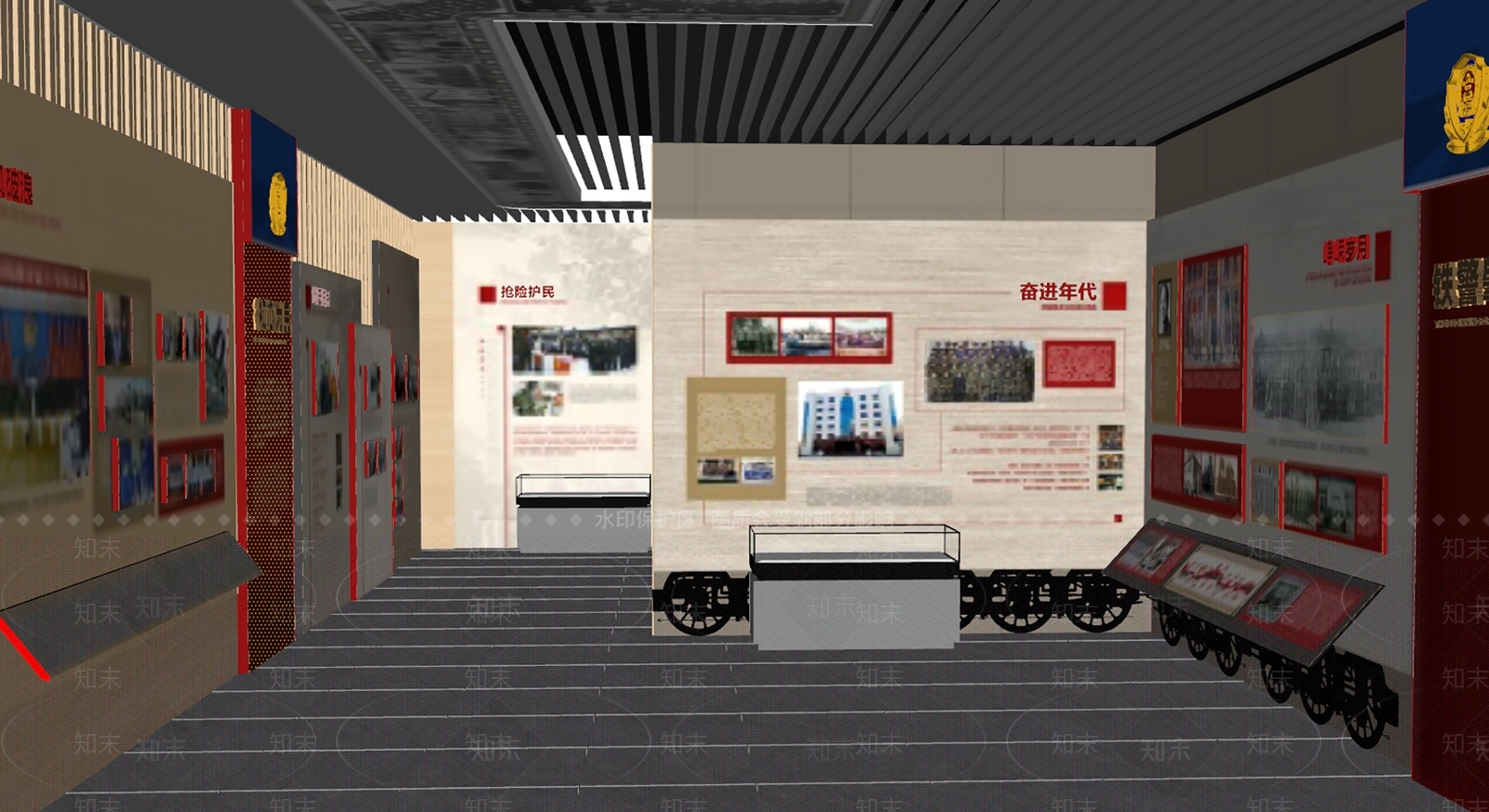 现代党建展厅SU模型下载【ID:1138704155】
