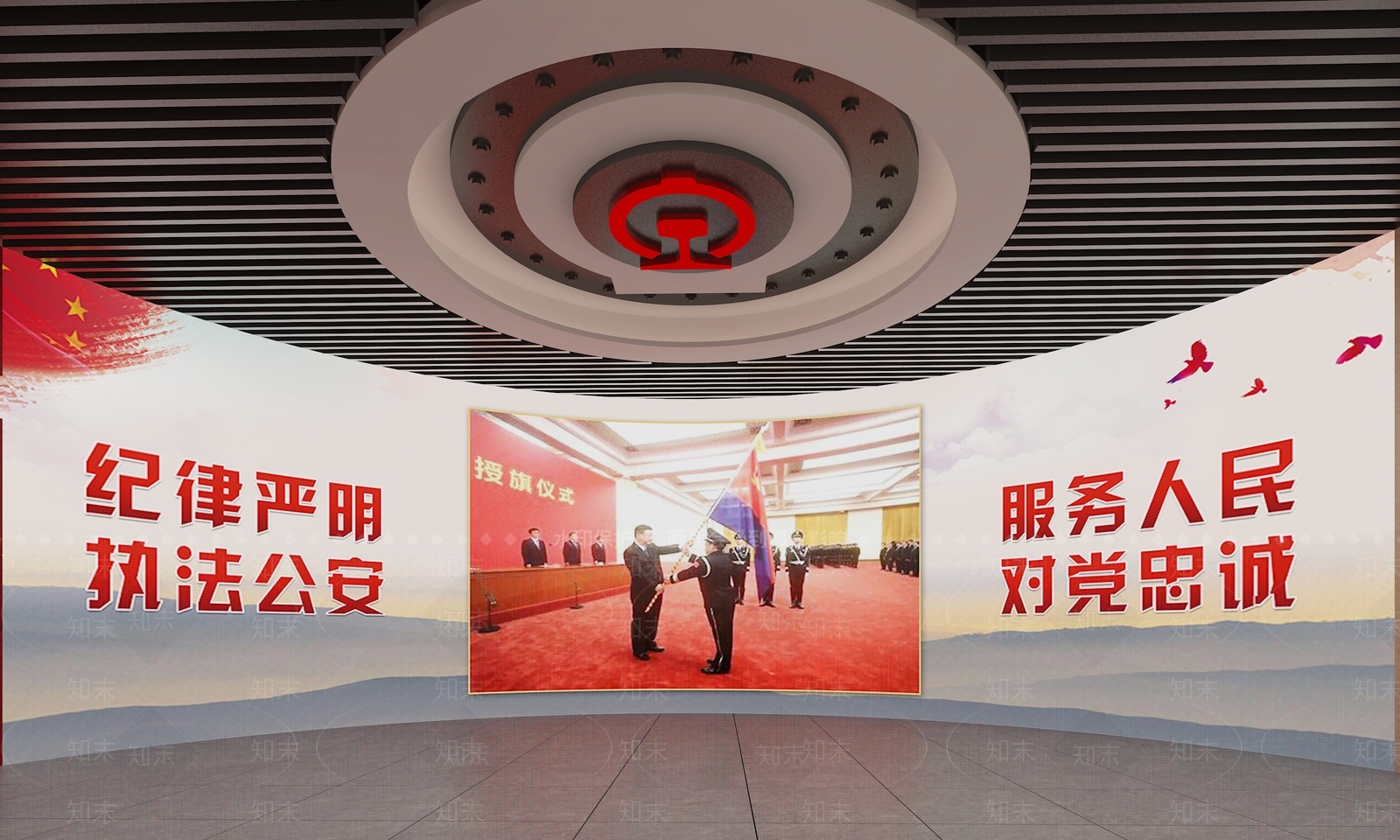 现代党建展厅SU模型下载【ID:1138704155】
