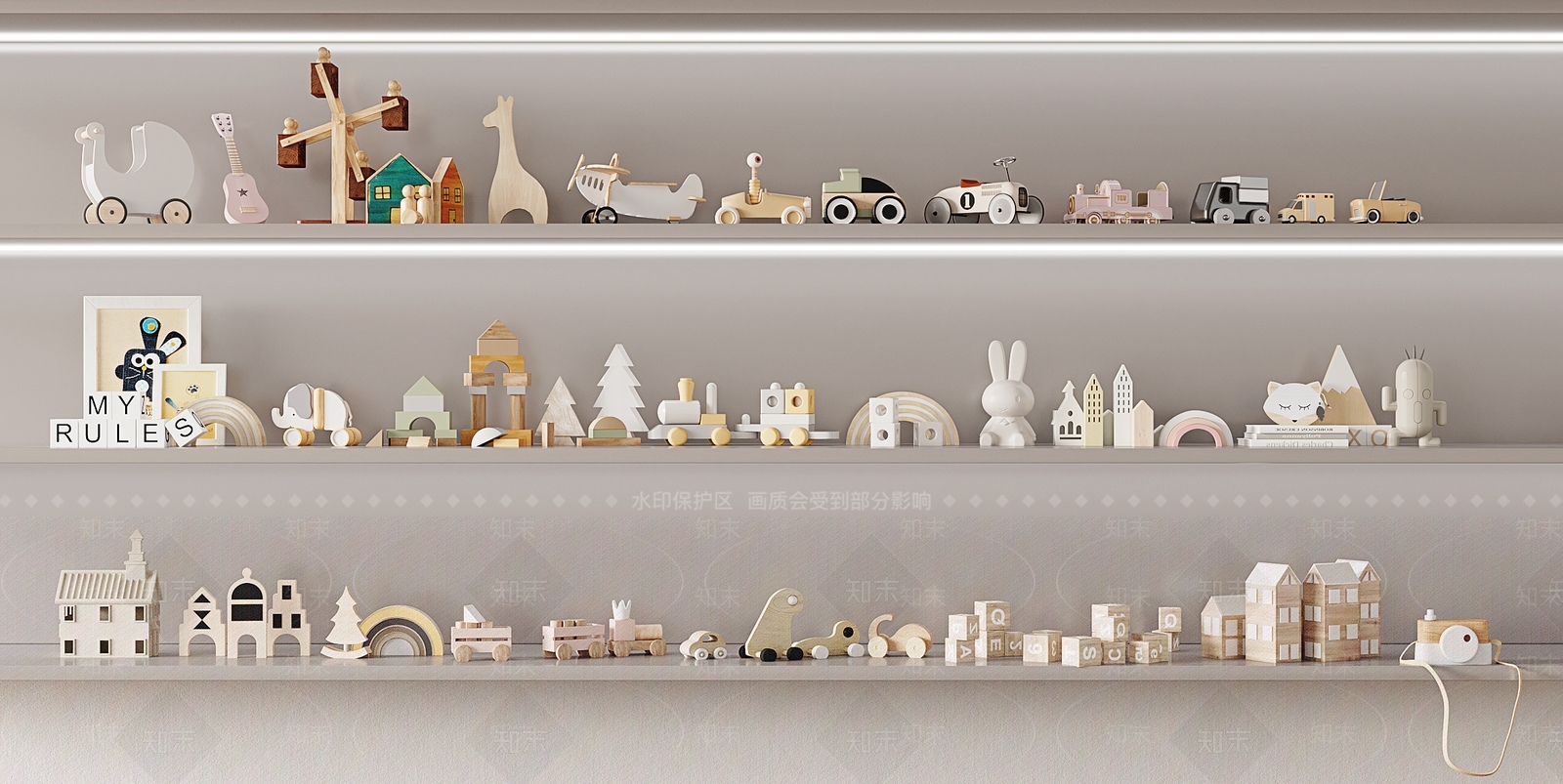 儿童玩具汽车3D模型下载【ID:1137638621】