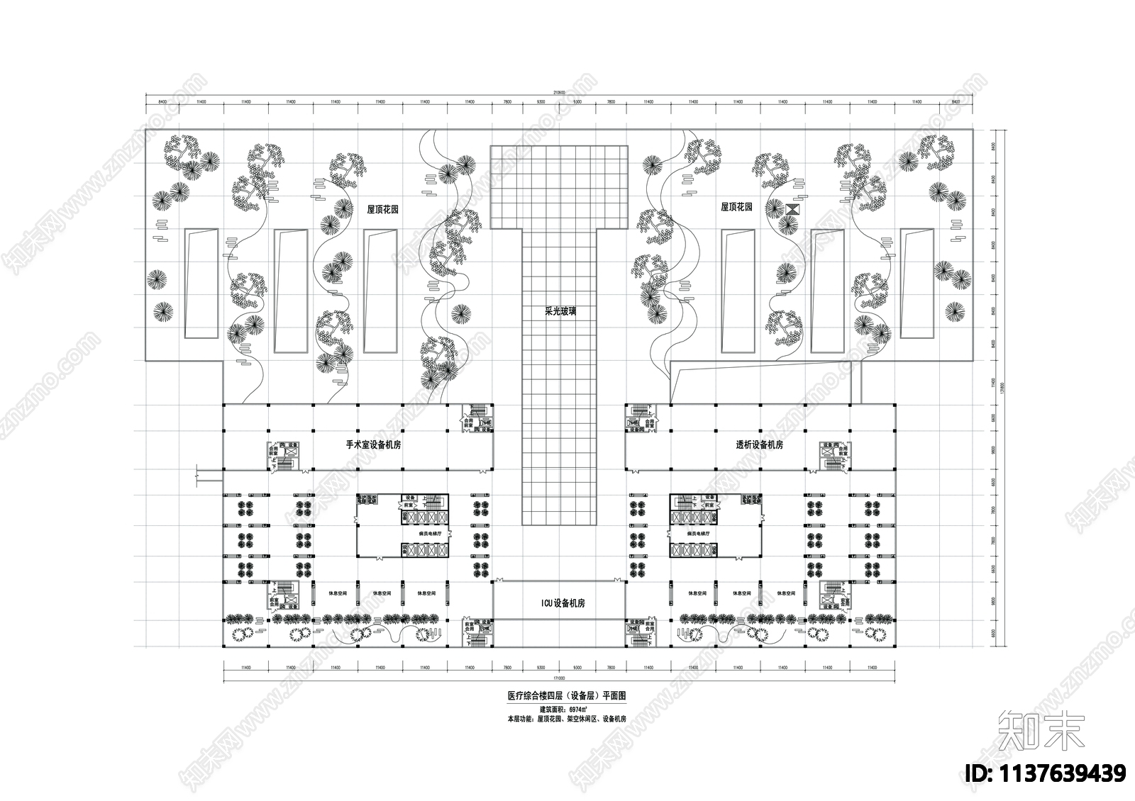 医院建筑cad施工图下载【ID:1137639439】