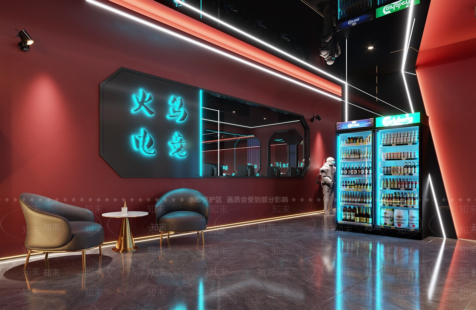 现代网吧网咖3D模型下载【ID:1137640089】