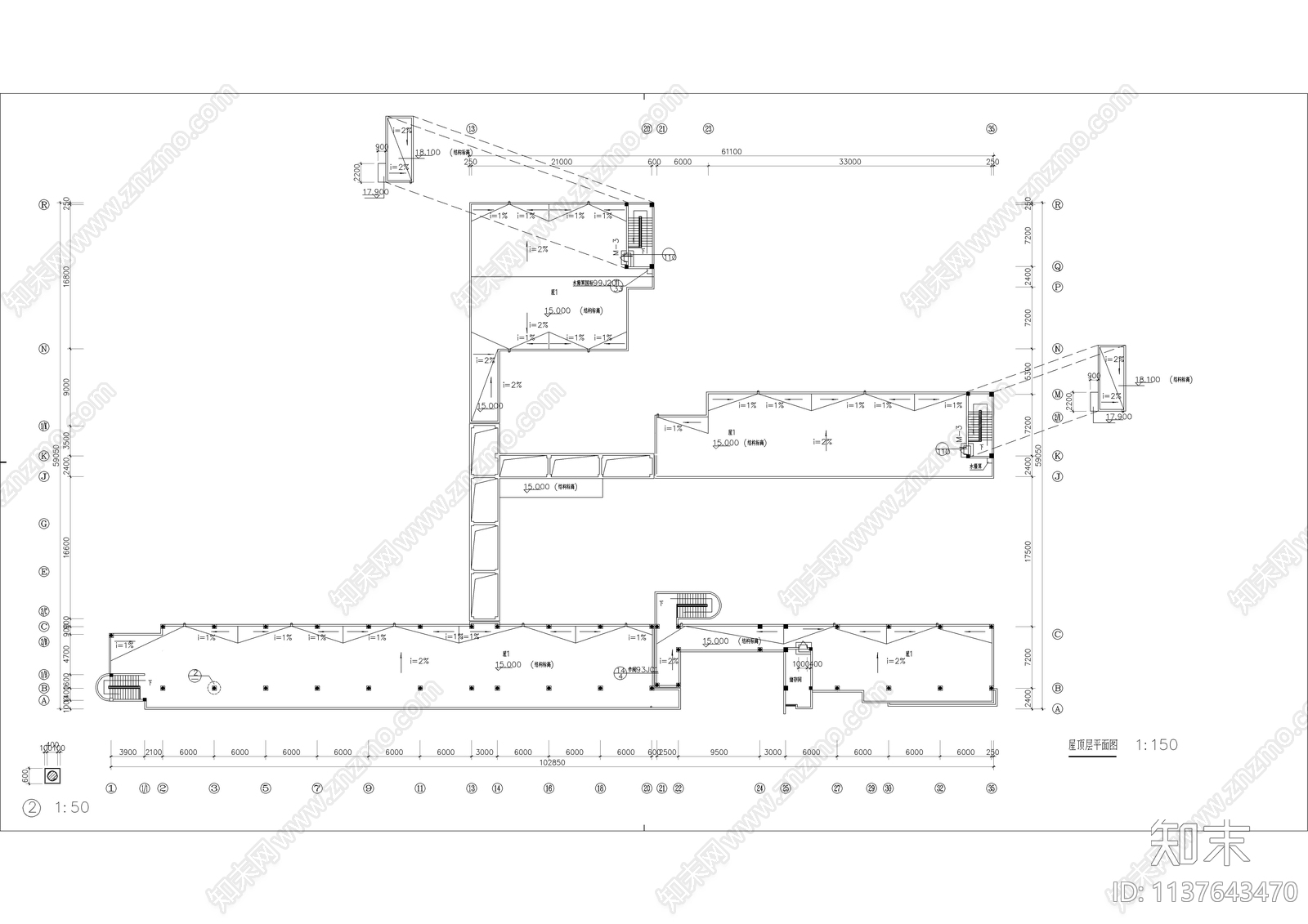 学校四层综合楼全套建筑cad施工图下载【ID:1137643470】