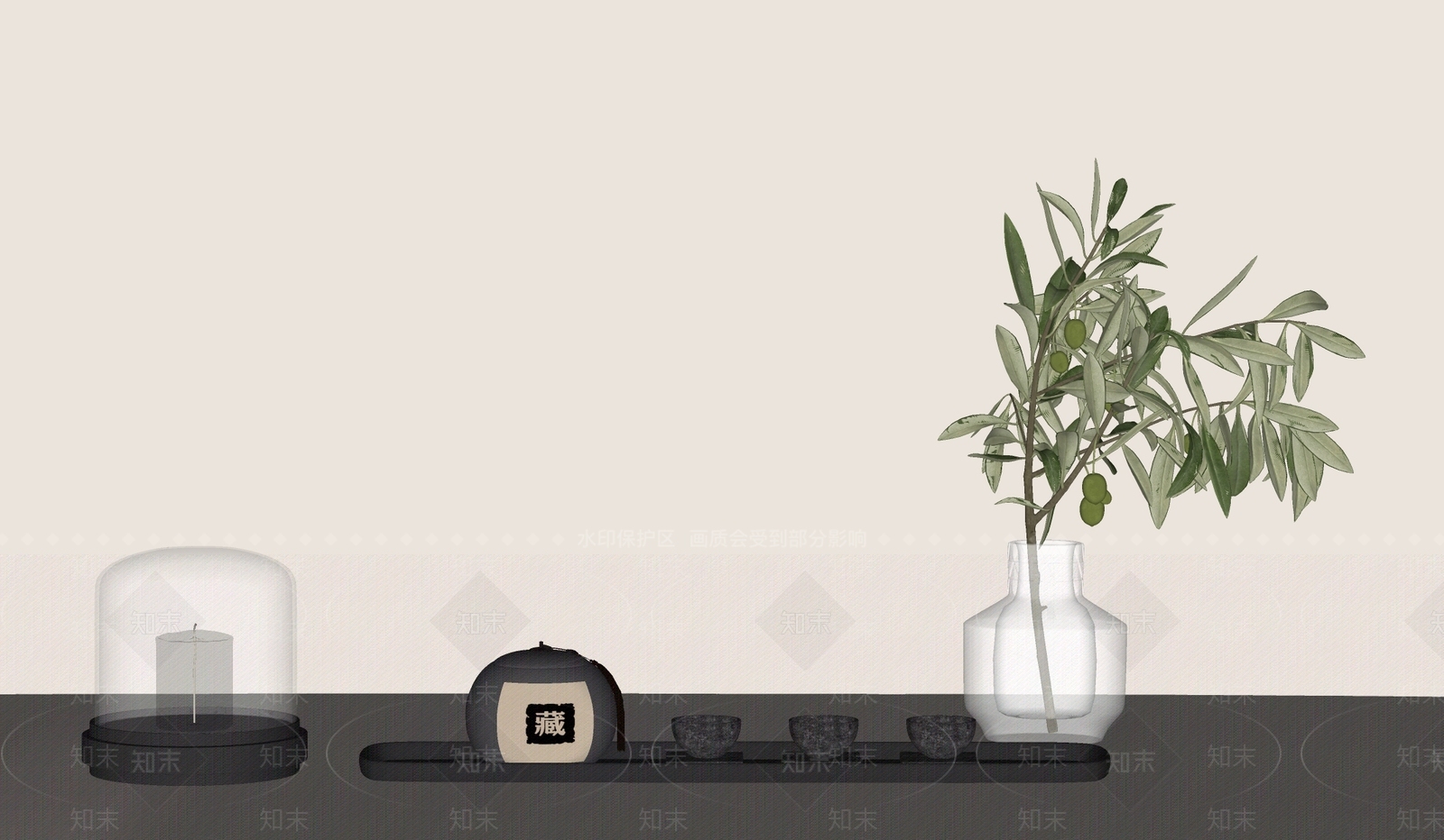 茶具SU模型下载【ID:1137655943】