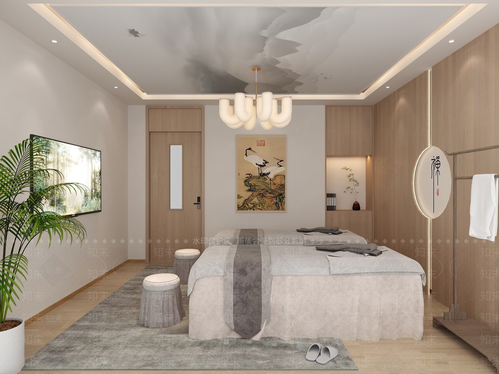 现代美容SPA店3D模型下载【ID:1137656985】