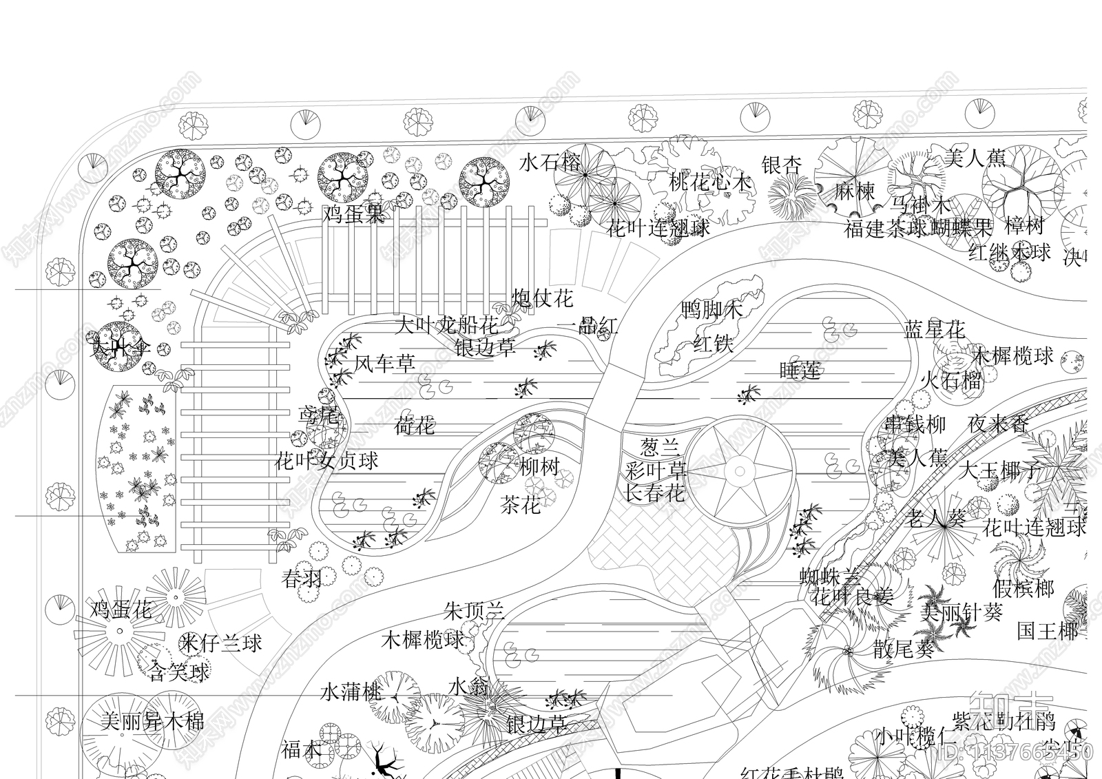 公园景观cad施工图下载【ID:1137665450】