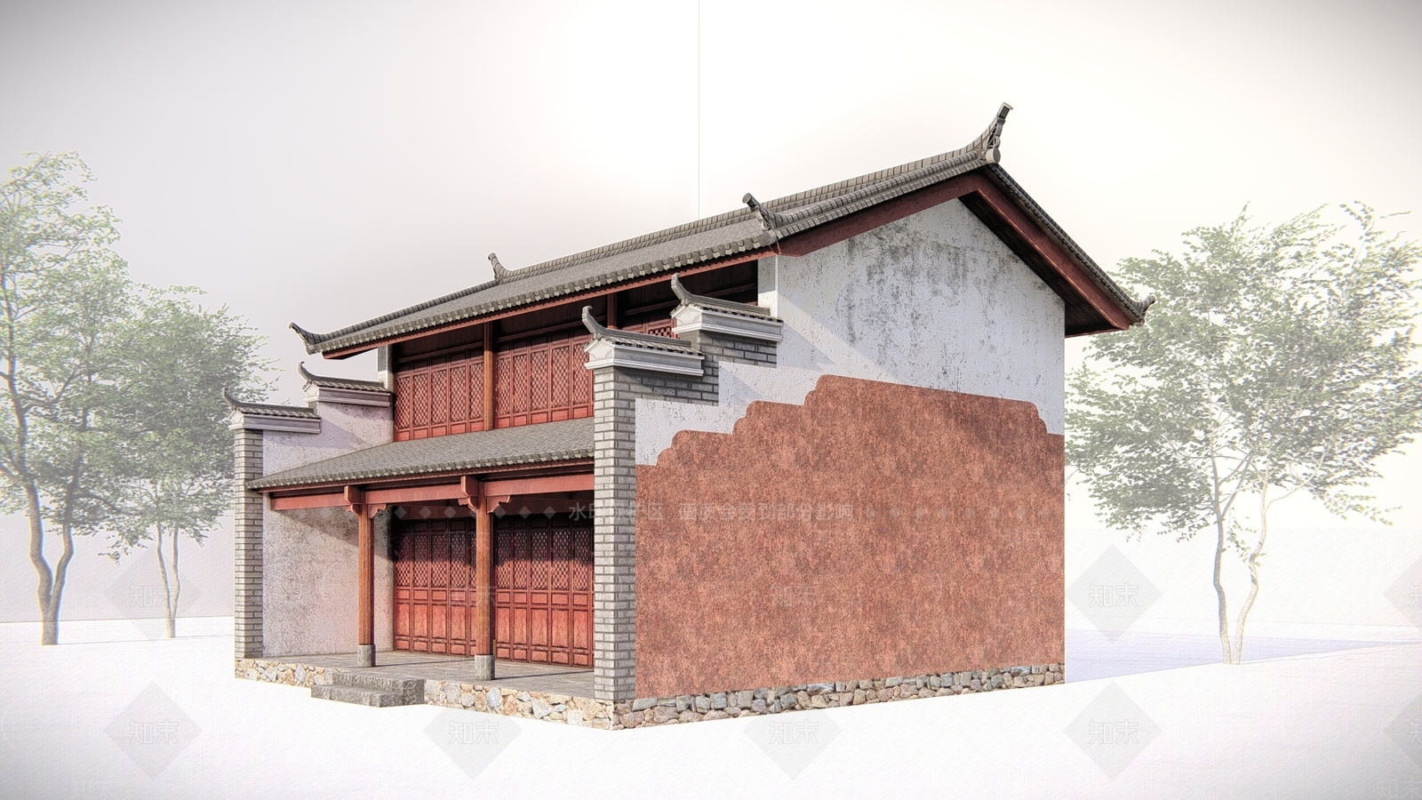 增值税乡村民房SU模型下载【ID:1137667925】