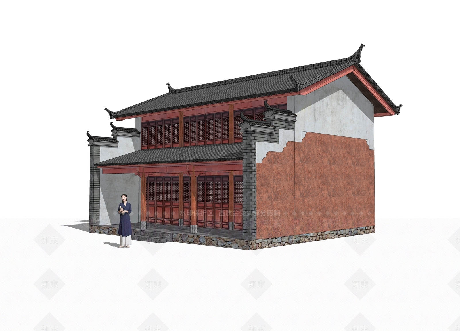 增值税乡村民房SU模型下载【ID:1137667925】