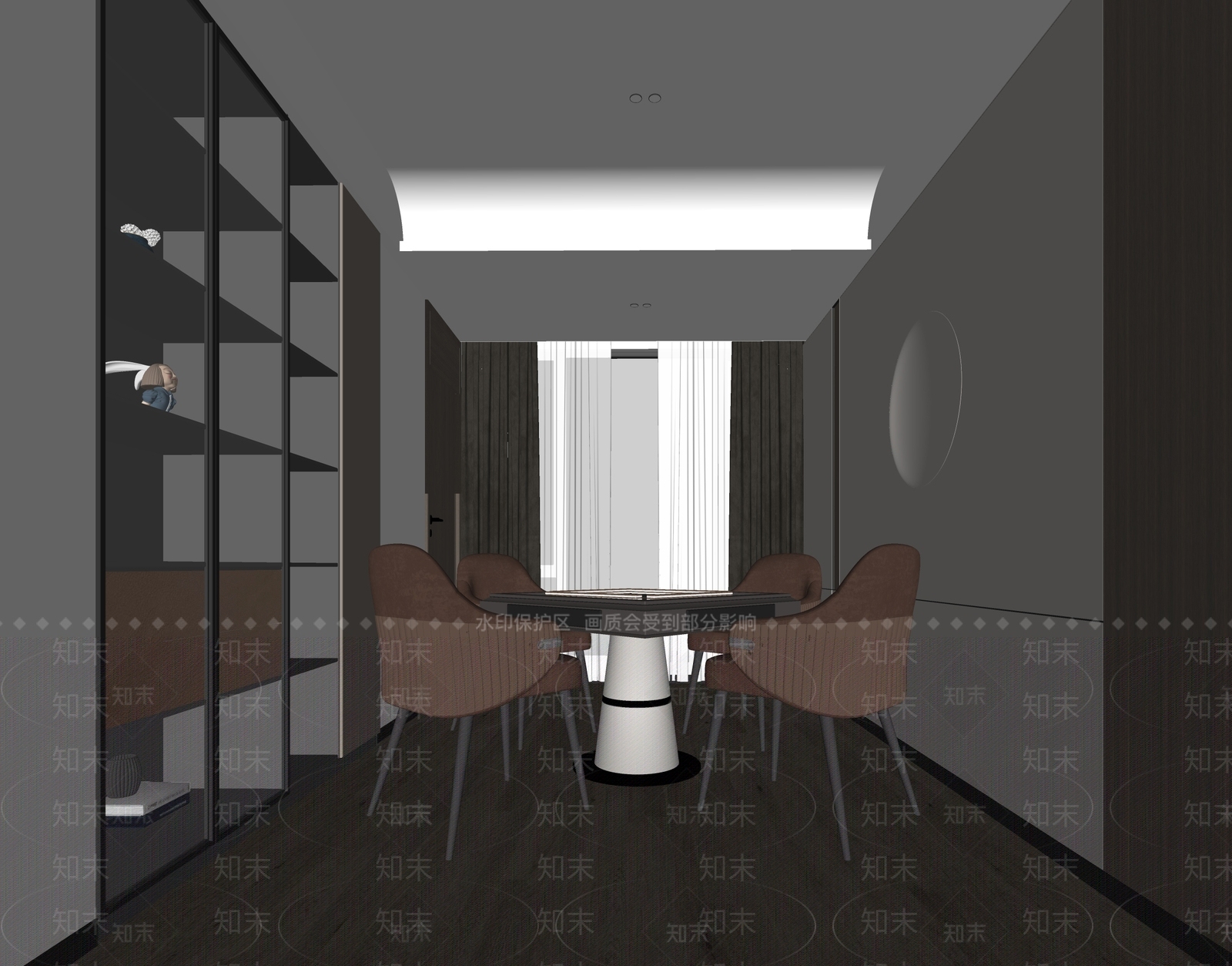 现代棋牌室包厢SU模型下载【ID:1137674210】