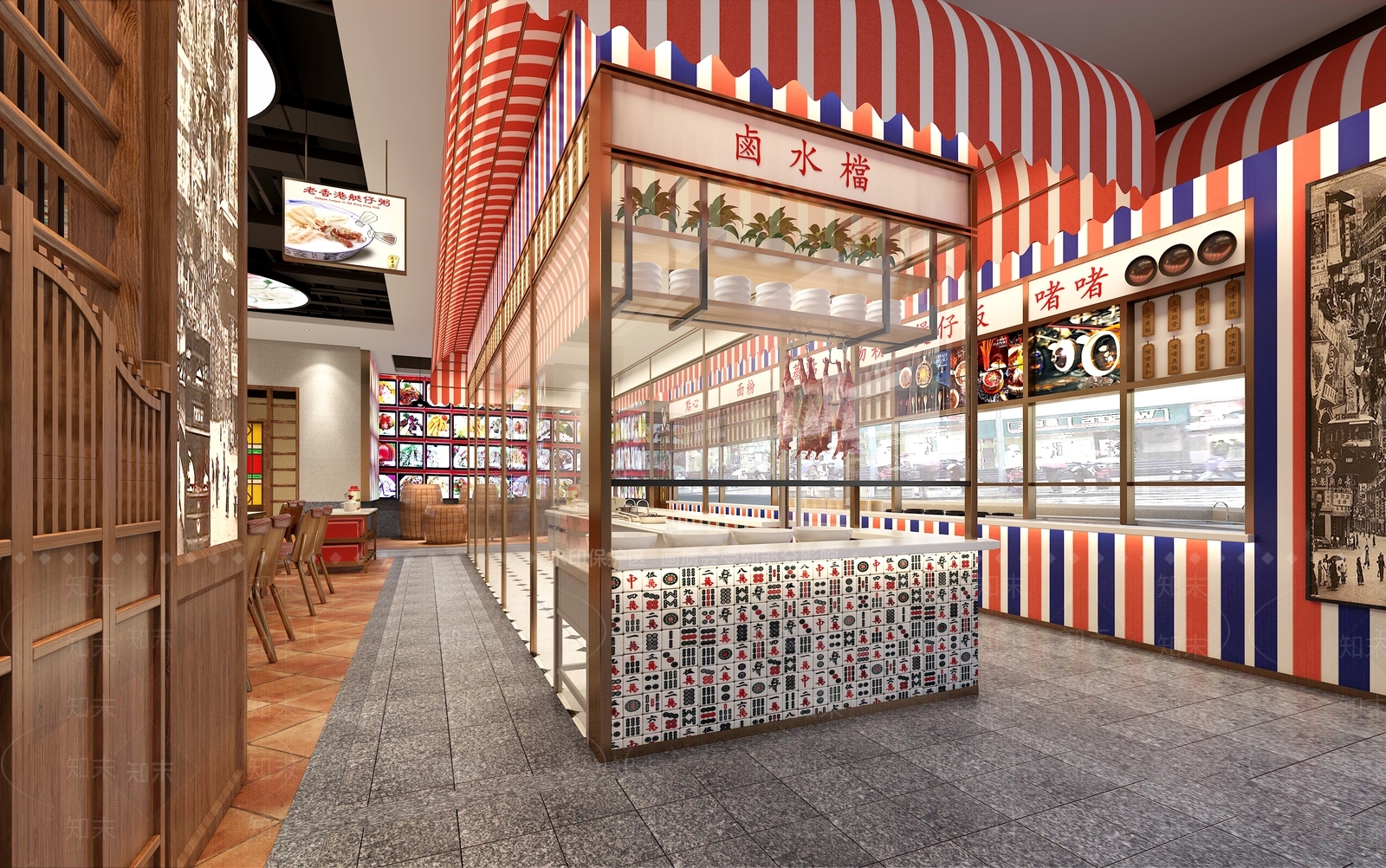新中式港式餐厅3D模型下载【ID:1137677060】