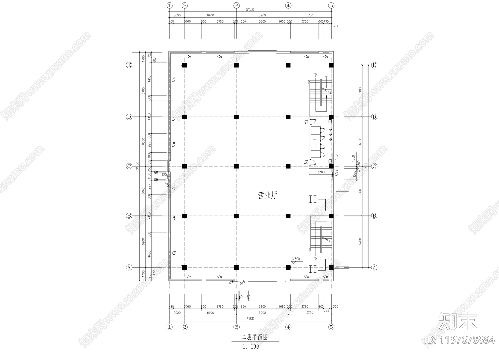 古建营业厅全套建筑cad施工图下载【ID:1137678894】