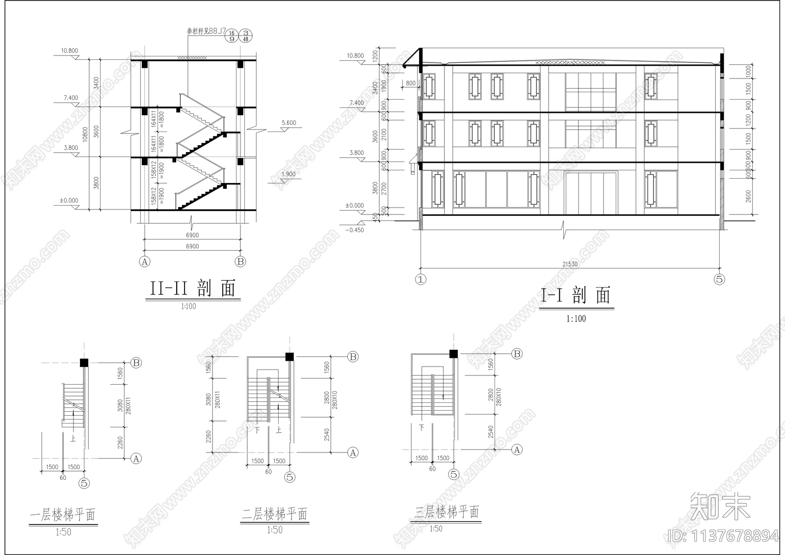 古建营业厅全套建筑cad施工图下载【ID:1137678894】