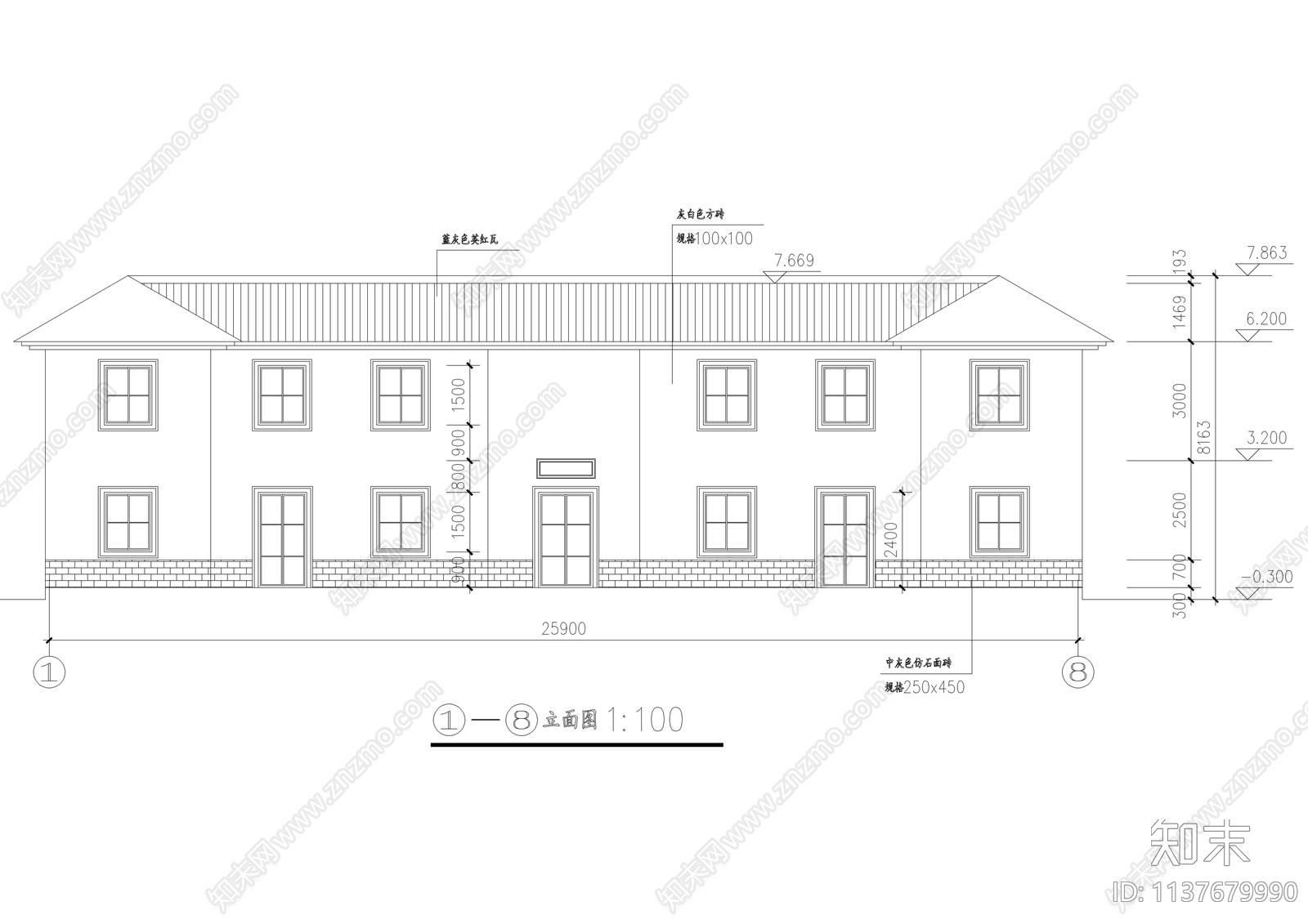农村客家民居楼建筑施工图下载【ID:1137679990】