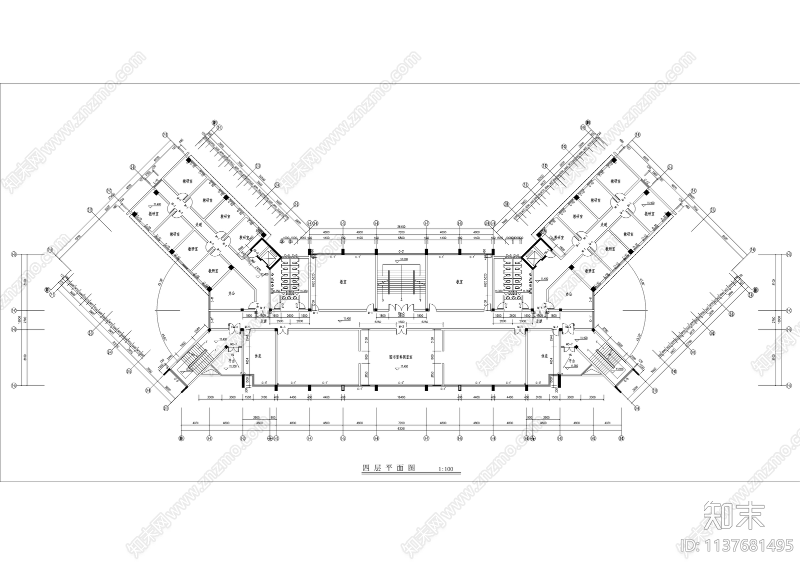 消防大队教学楼建筑cad施工图下载【ID:1137681495】