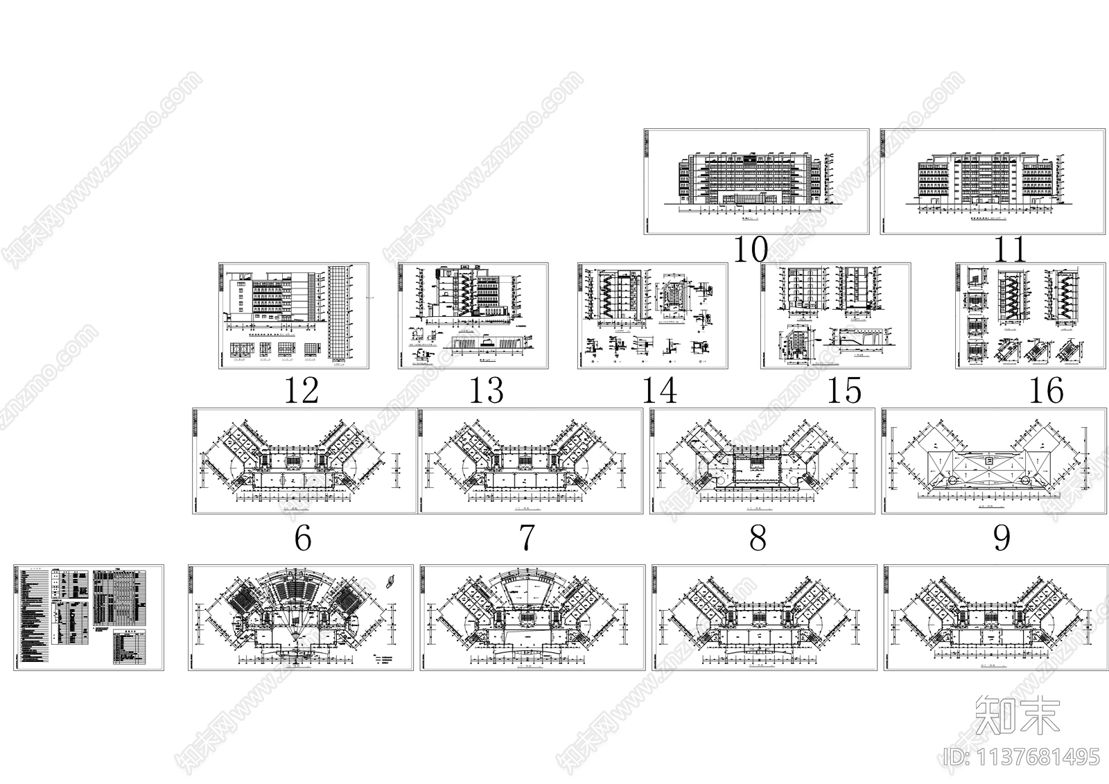 消防大队教学楼建筑cad施工图下载【ID:1137681495】