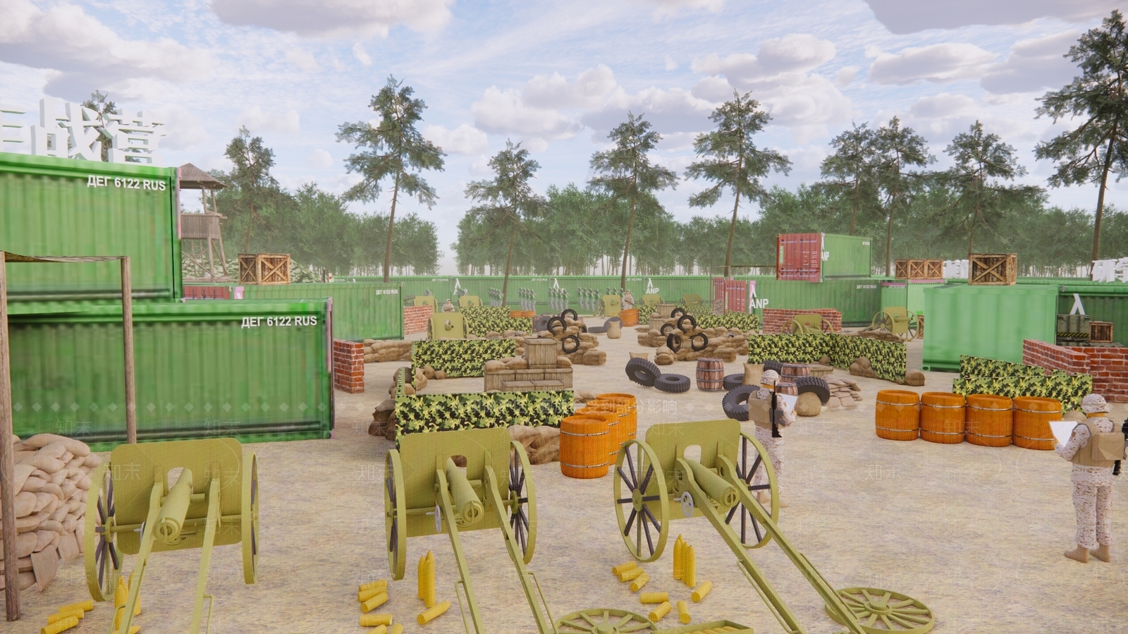 丛林CS基地SU模型下载【ID:1137689490】
