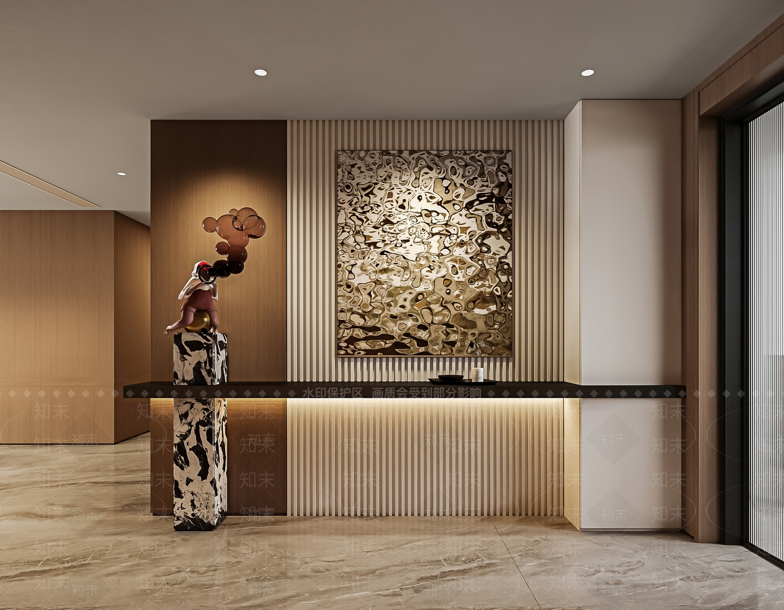 现代原木风客餐厅3D模型下载【ID:1137691046】_知末3d模型网