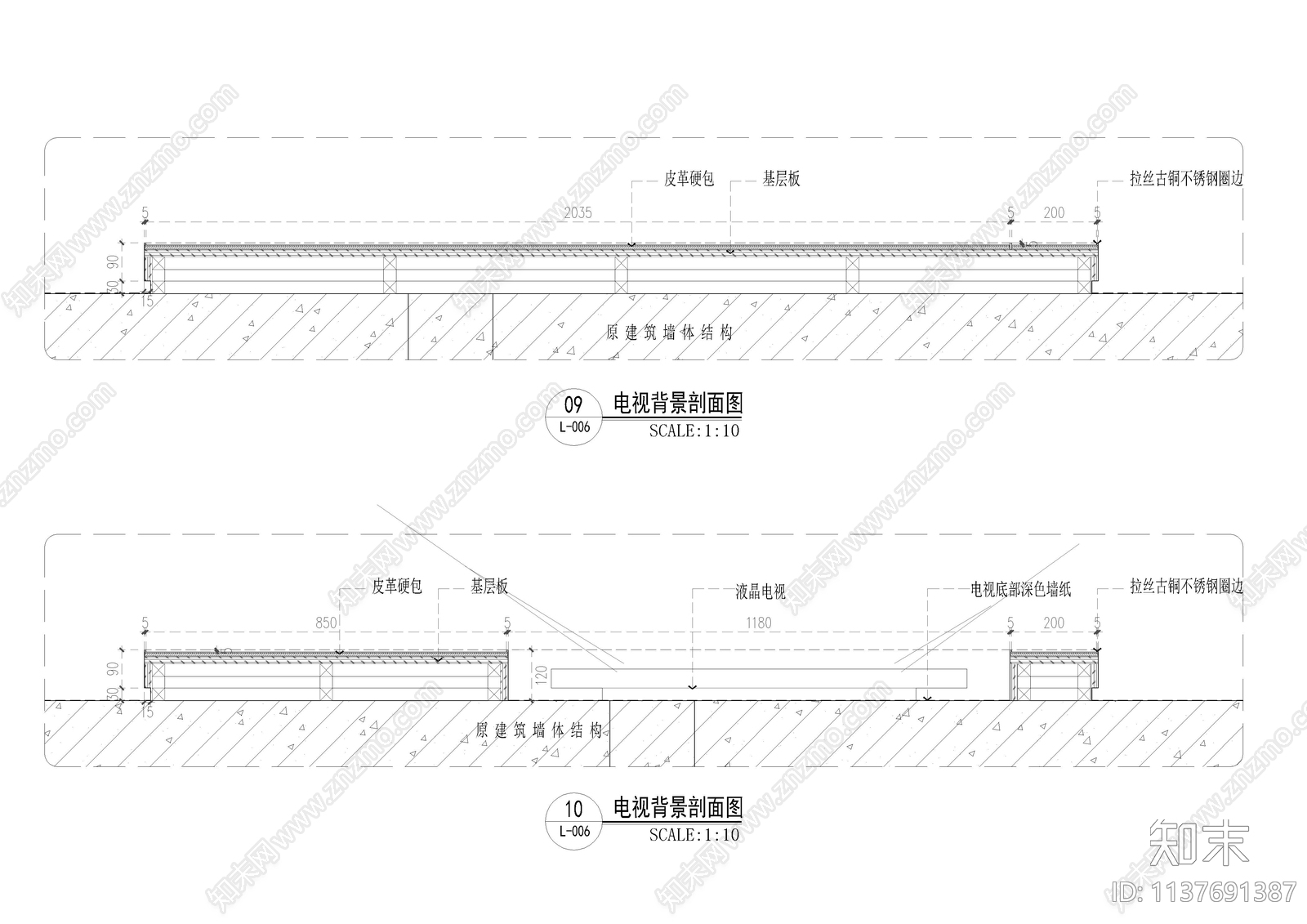 大酒店标准双床房客房cad施工图下载【ID:1137691387】