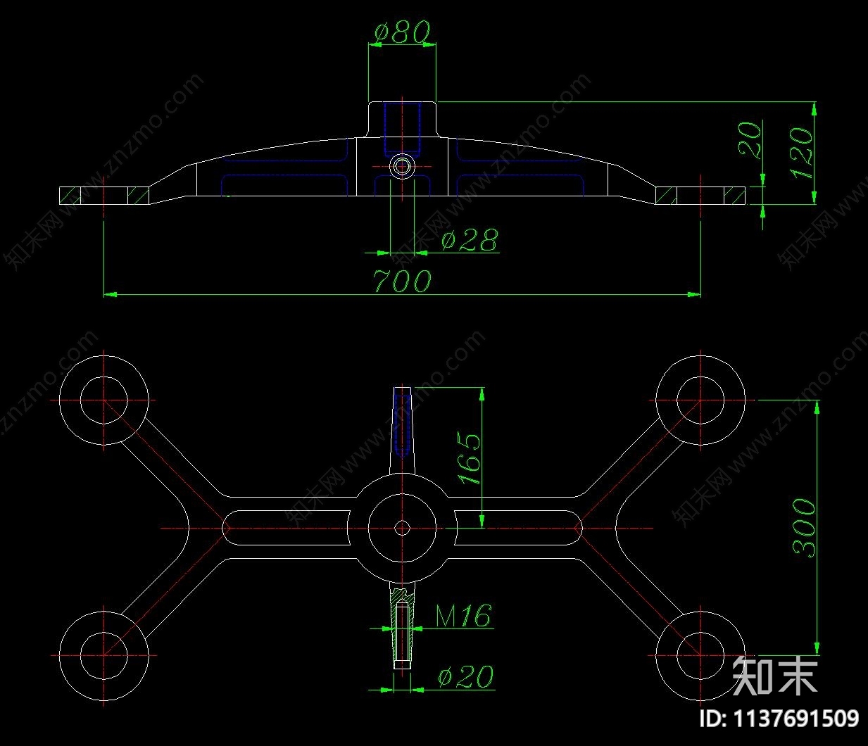 点支式全玻璃幕墙节点详图cad施工图下载【ID:1137691509】