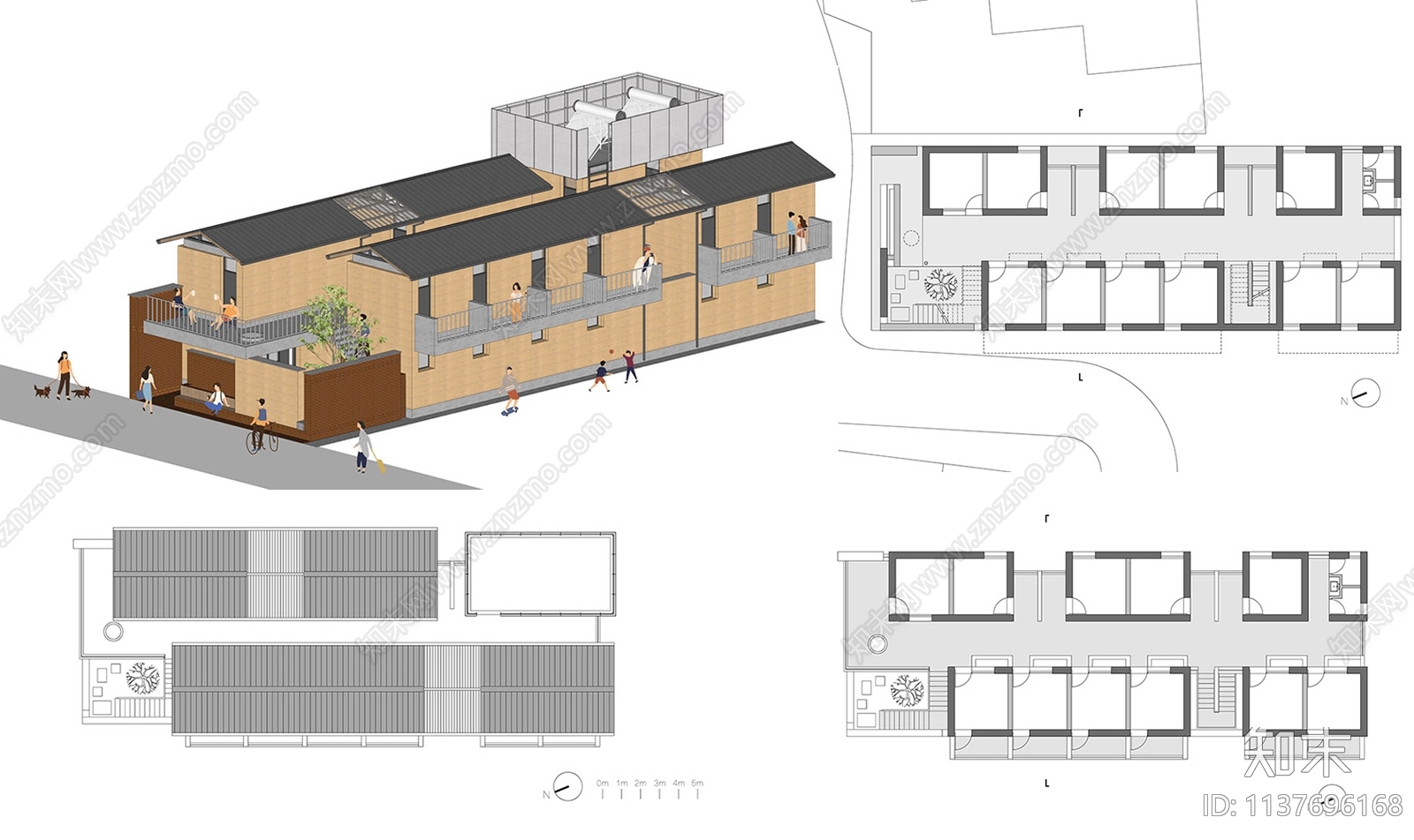 新中式农村民房建筑SU模型下载【ID:1137696168】