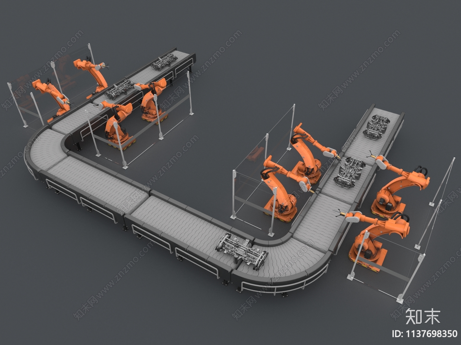 工业设备机械臂3D模型下载【ID:1137698350】