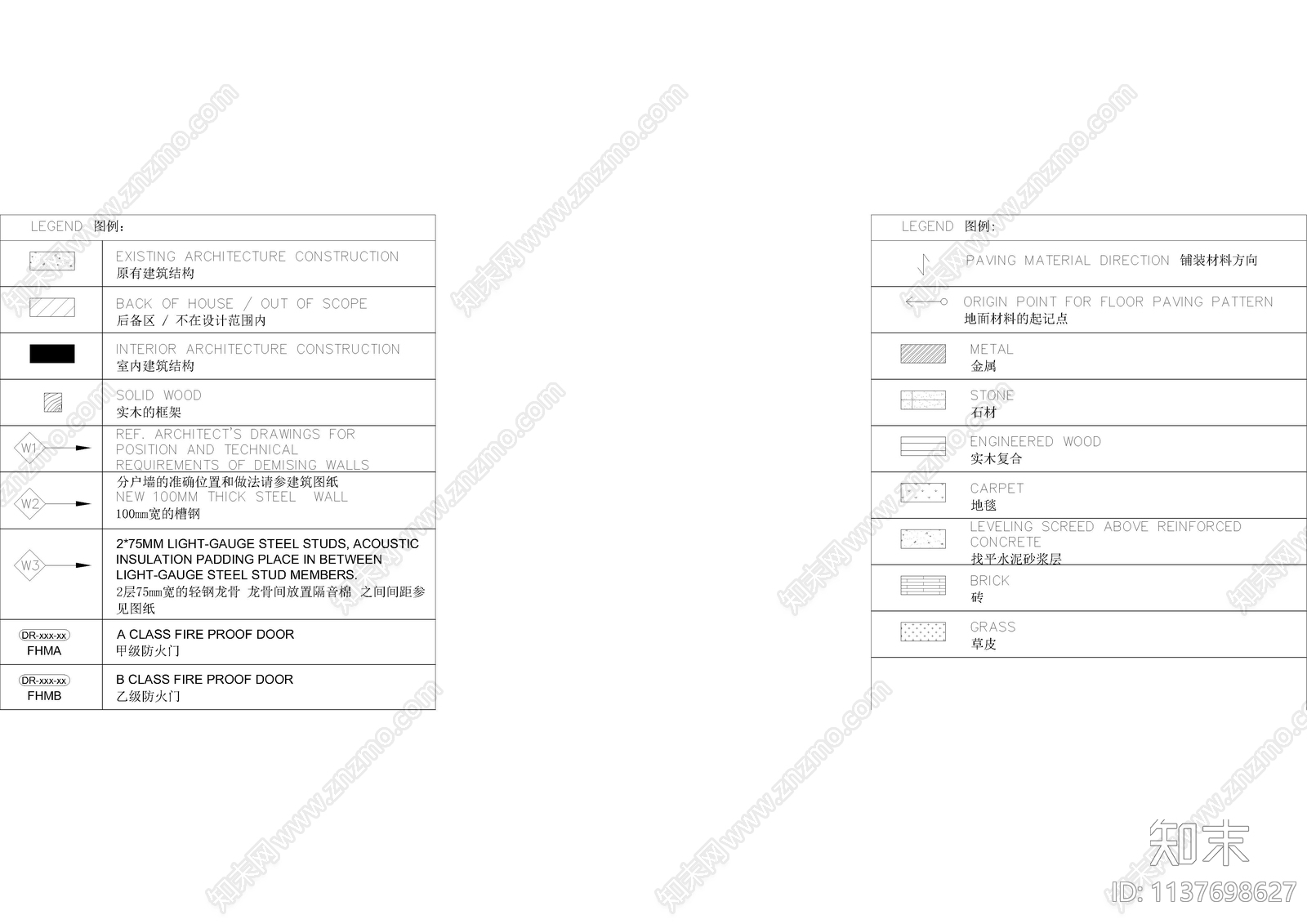 图例说明制图标准cad施工图下载【ID:1137698627】