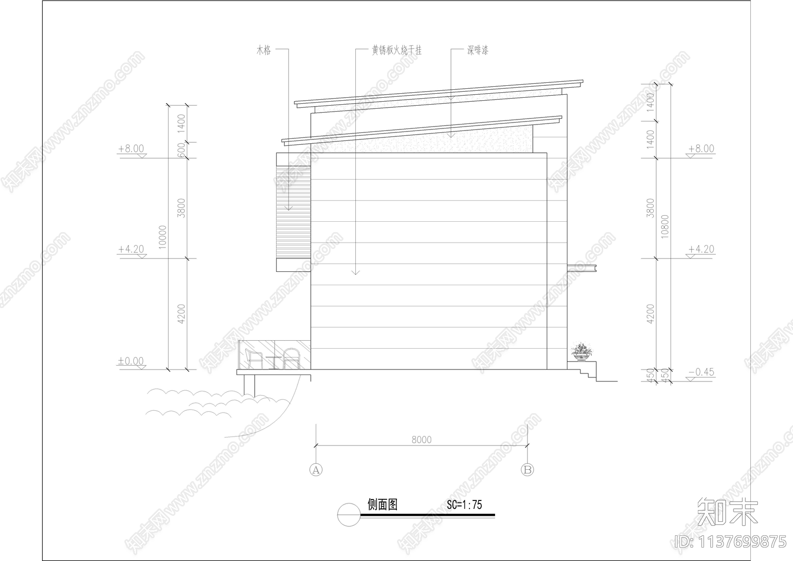 商业街建筑cad施工图下载【ID:1137699875】