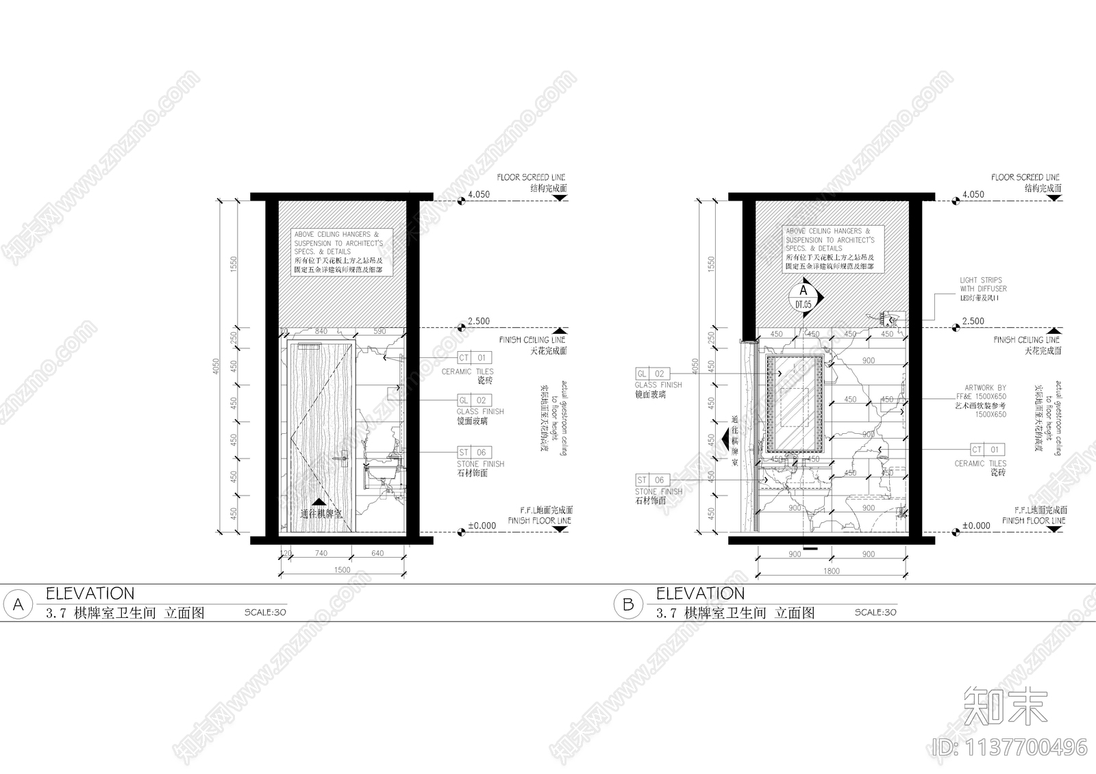 棋牌室包间cad施工图下载【ID:1137700496】