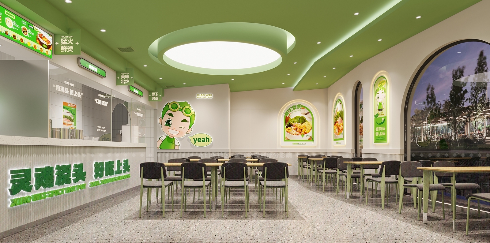 现代麻辣烫店3D模型下载【ID:1137700981】