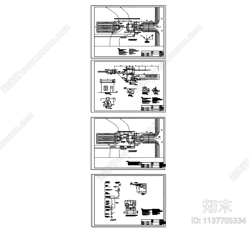 灌区抽水电灌站cad施工图下载【ID:1137705334】