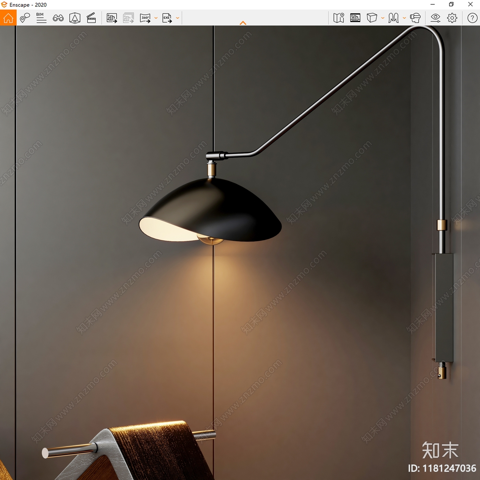 壁灯SU模型下载【ID:1181247036】
