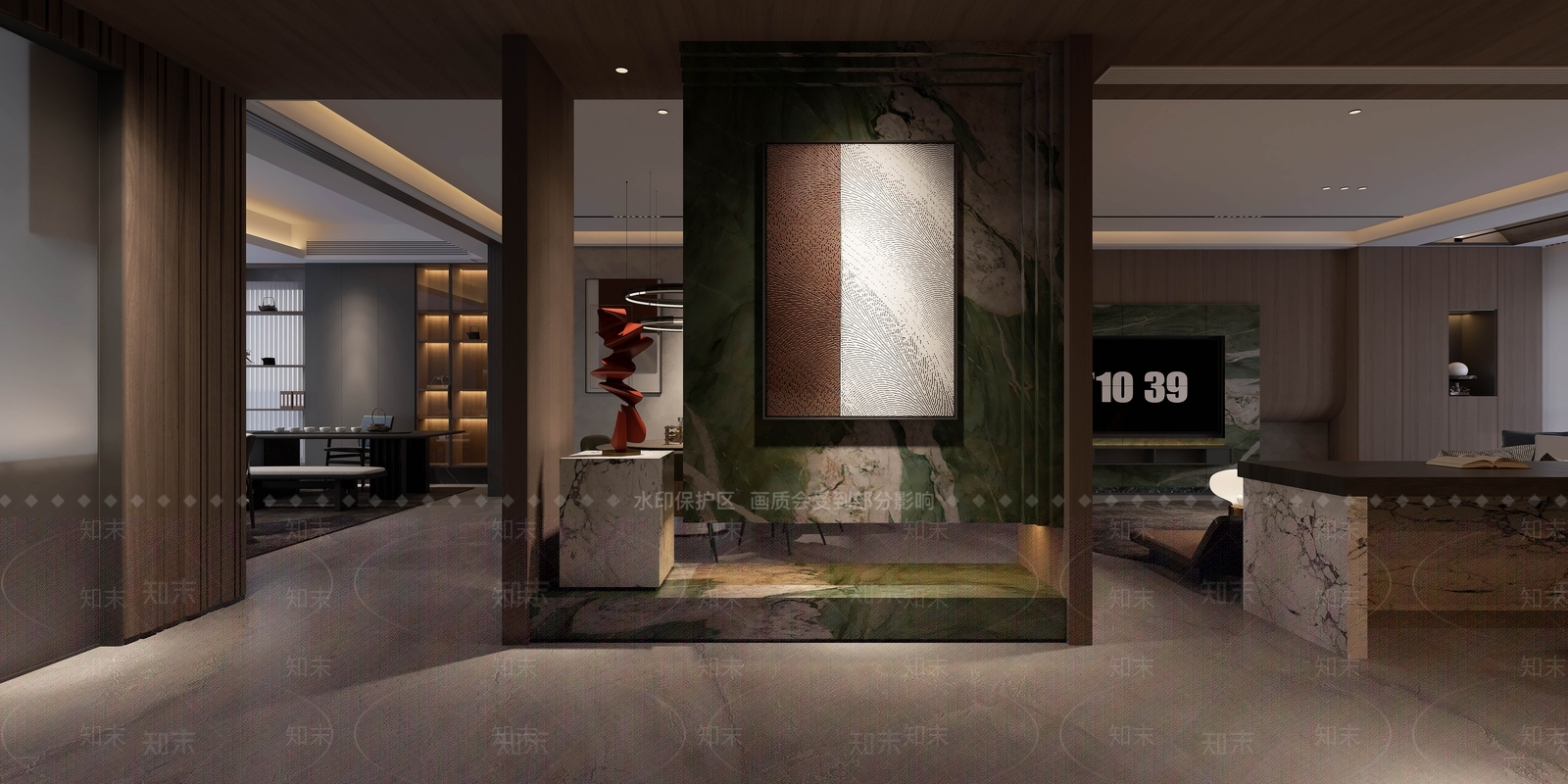 现代客餐厅3D模型下载【ID:1222106217】