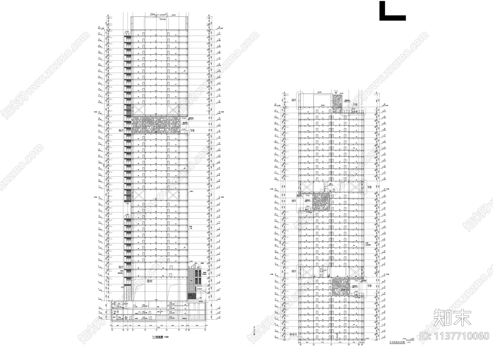 深圳蛇口太子湾196米超高层办公楼施工图下载【ID:1137710060】