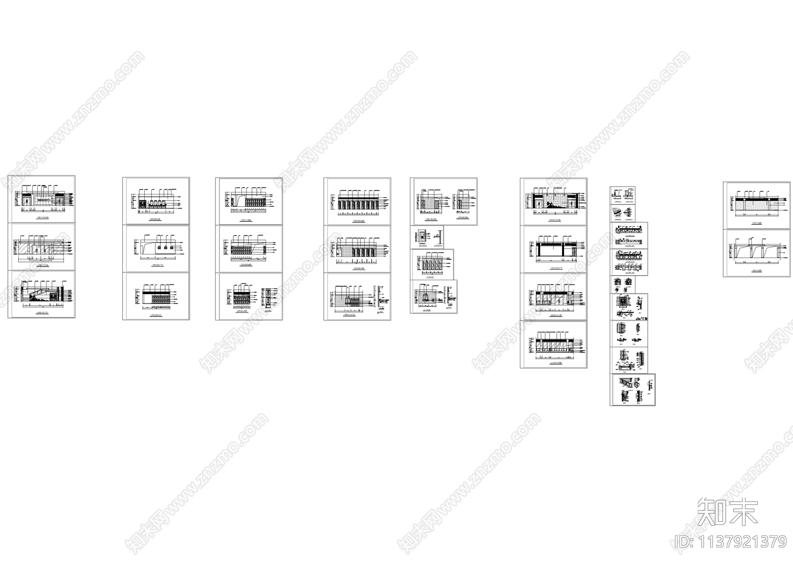 娱乐戏水中心建筑装修cad施工图下载【ID:1137921379】