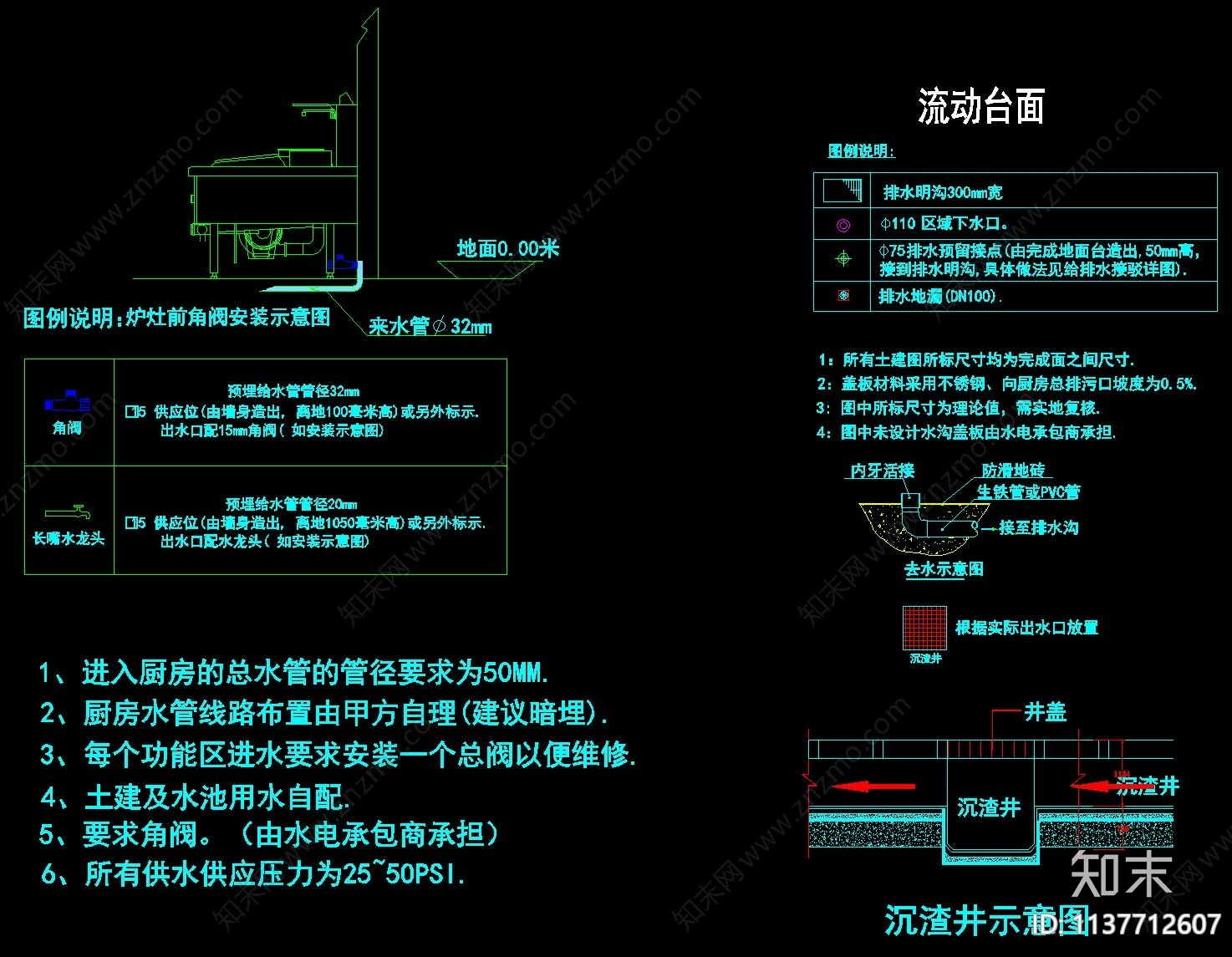 厨房后厨设备大样cad施工图下载【ID:1137712607】