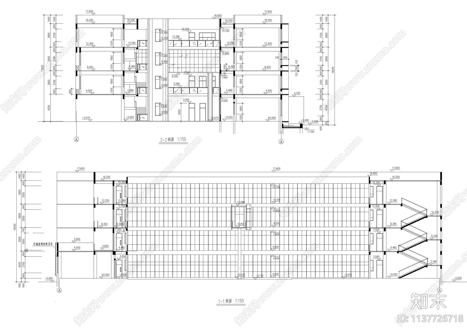 小学教学楼建筑cad施工图下载【ID:1137726718】
