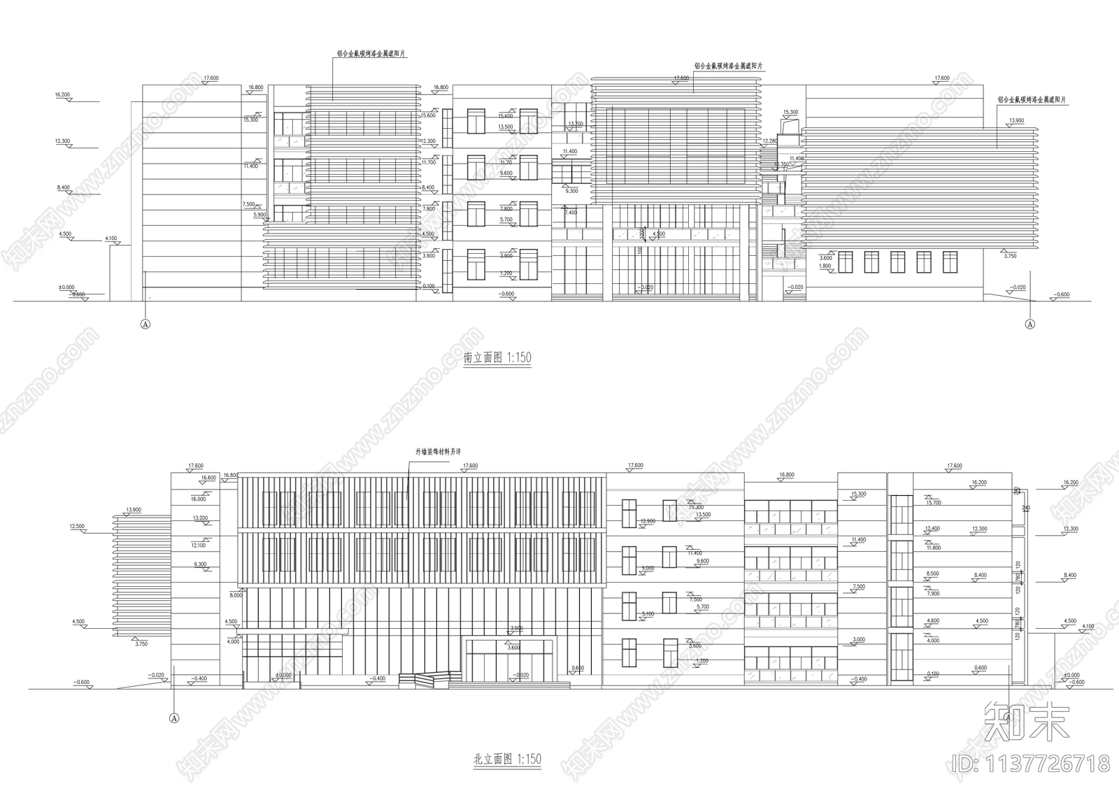 小学教学楼建筑cad施工图下载【ID:1137726718】