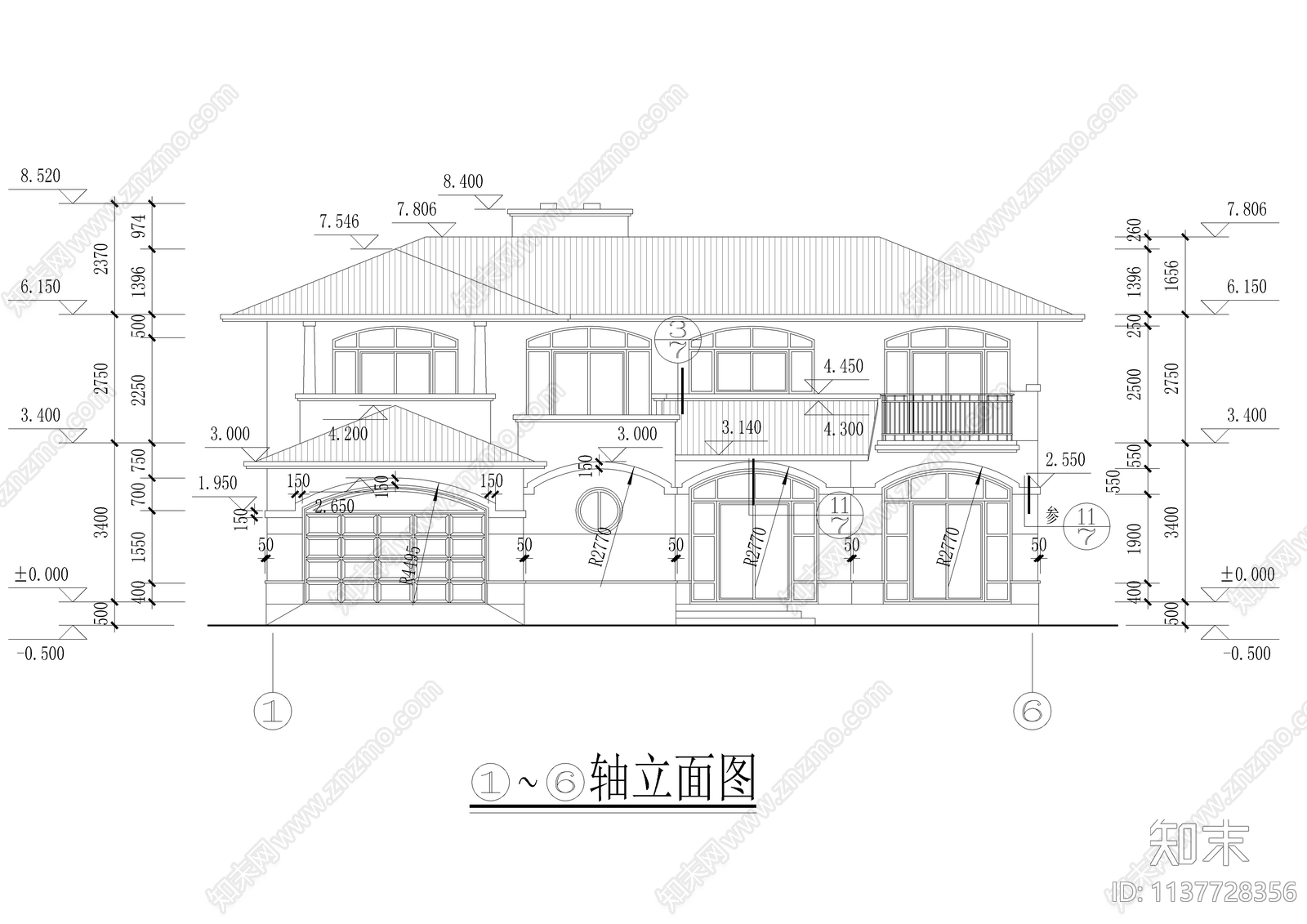 二层325平农村自建房建筑施工图下载【ID:1137728356】